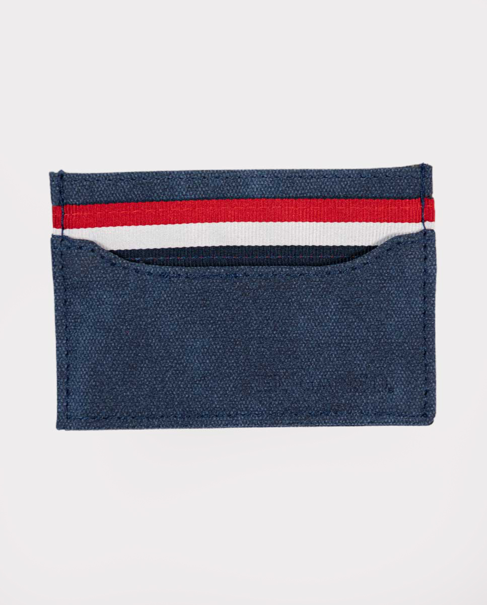 Tarjetero Pequeño Canvas Washed Marino