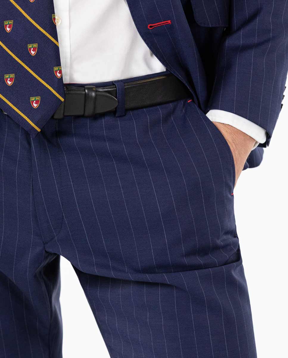 Pantalón Traje Raya Diplomática Marino Coordinado