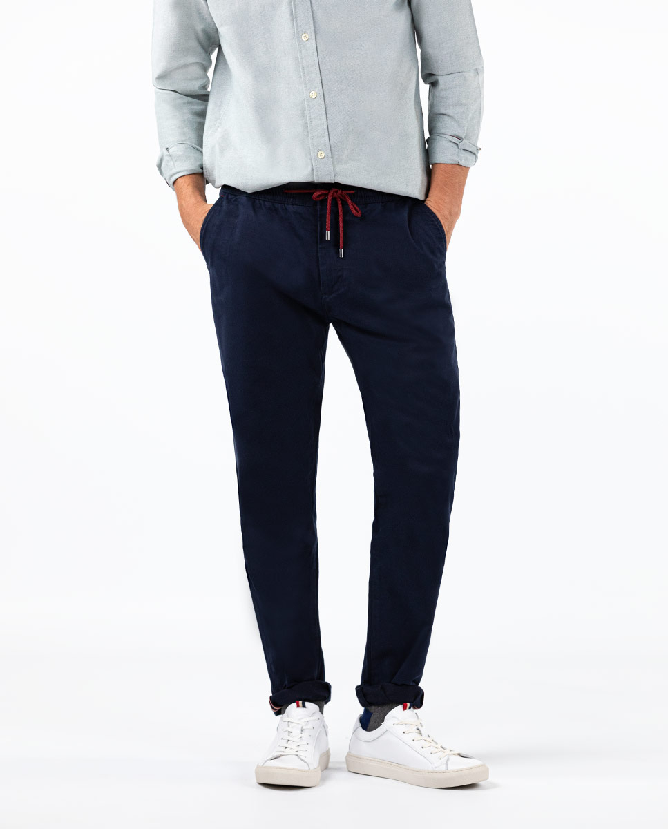 Pantalón Jogging Cintura Elástica Marino