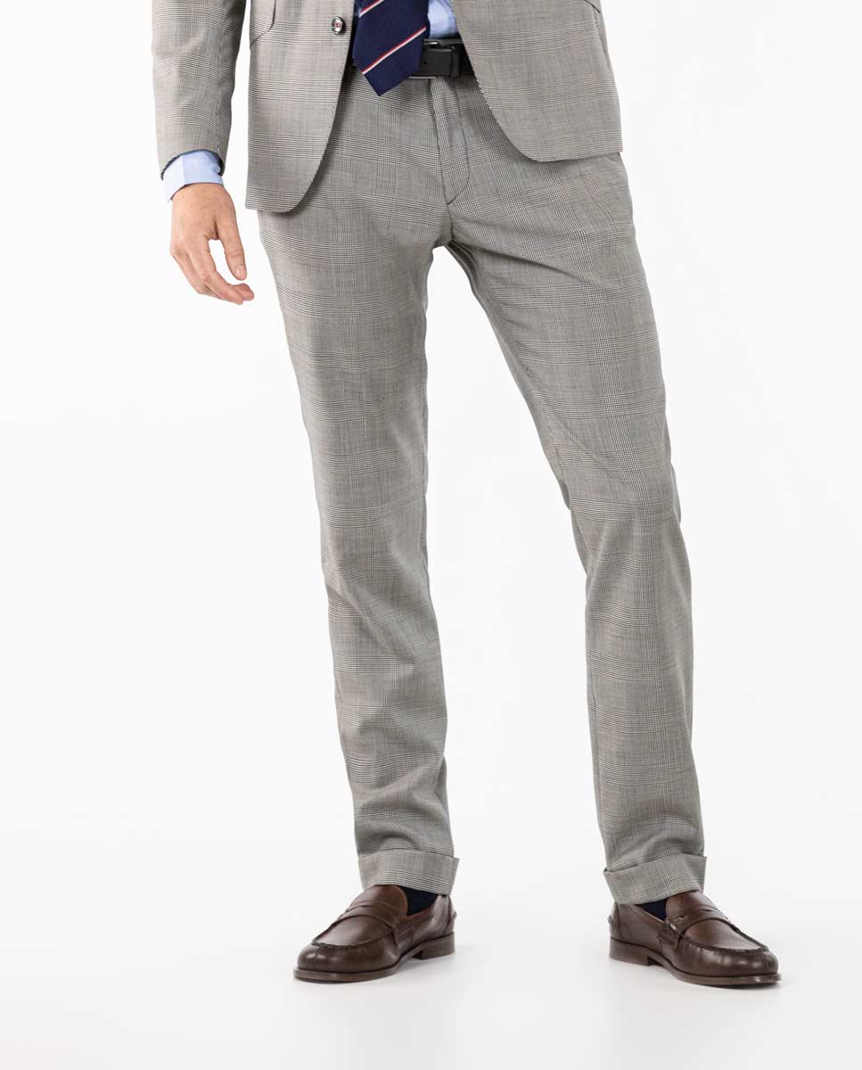 Pantalón Traje Principe de Gales Gris Coordinado