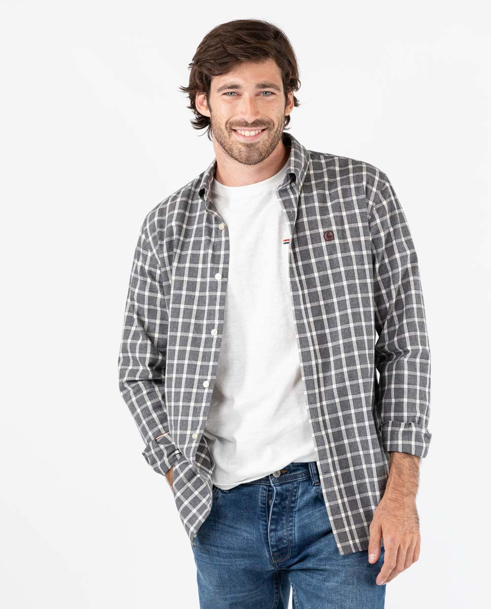 Grey Checked Shirt