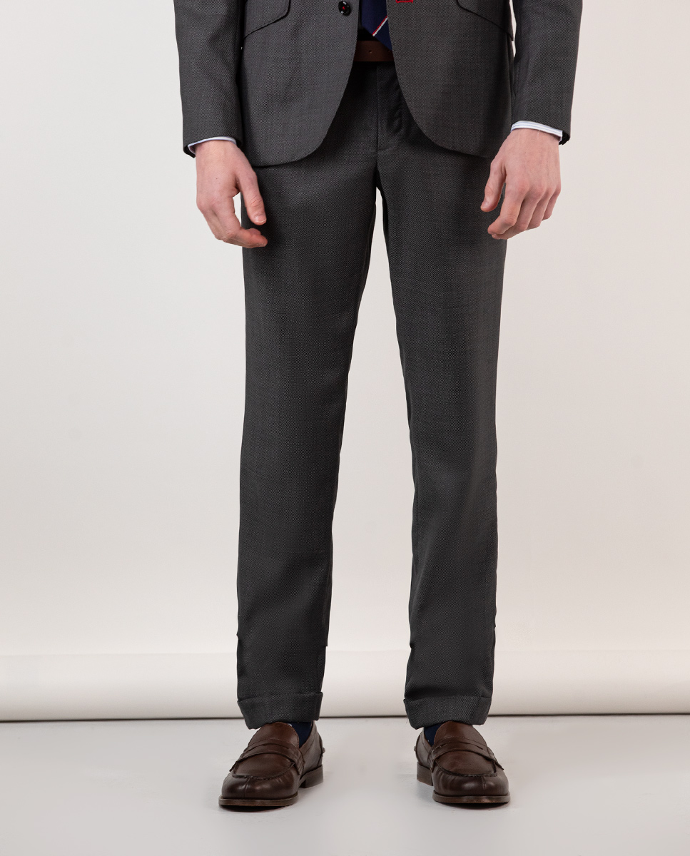 Pantalón Traje Ojo de Perdiz Gris Coordinado