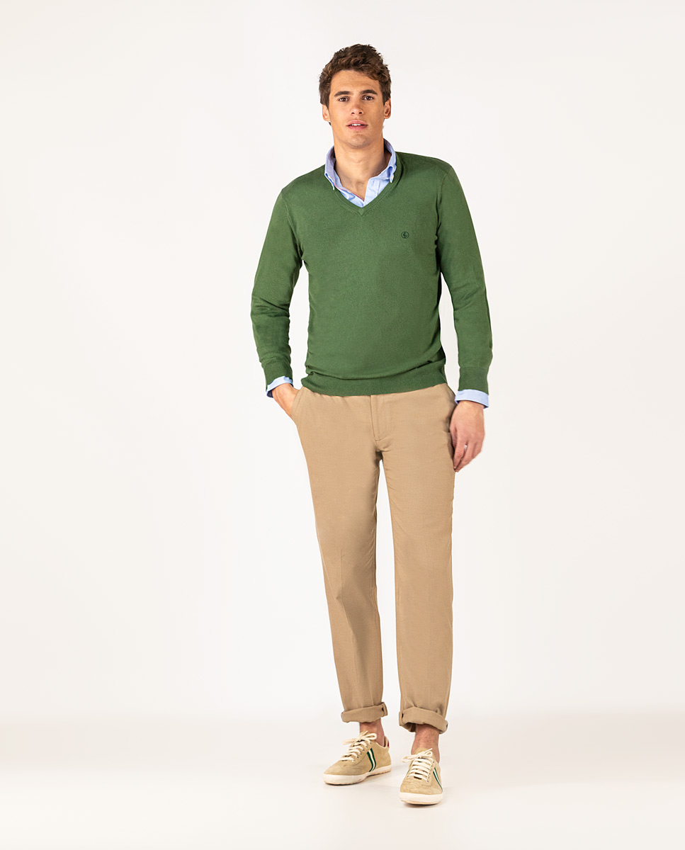 Beige Panama Trousers