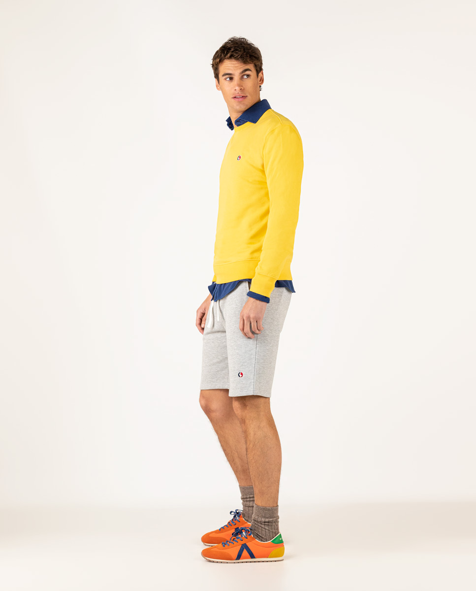 Grey Melange Bermuda Joggers