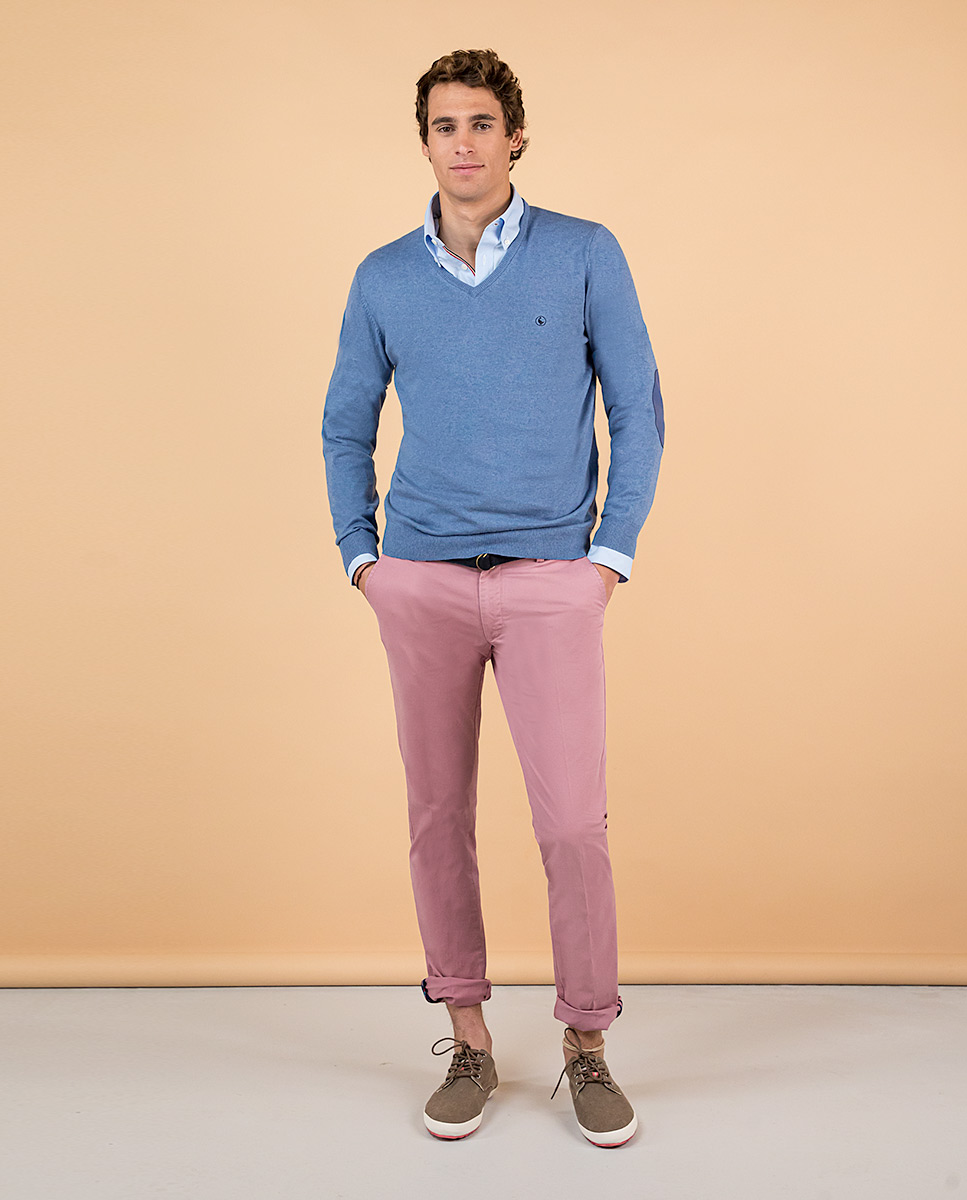 Pantalón Chino Básico Rosa