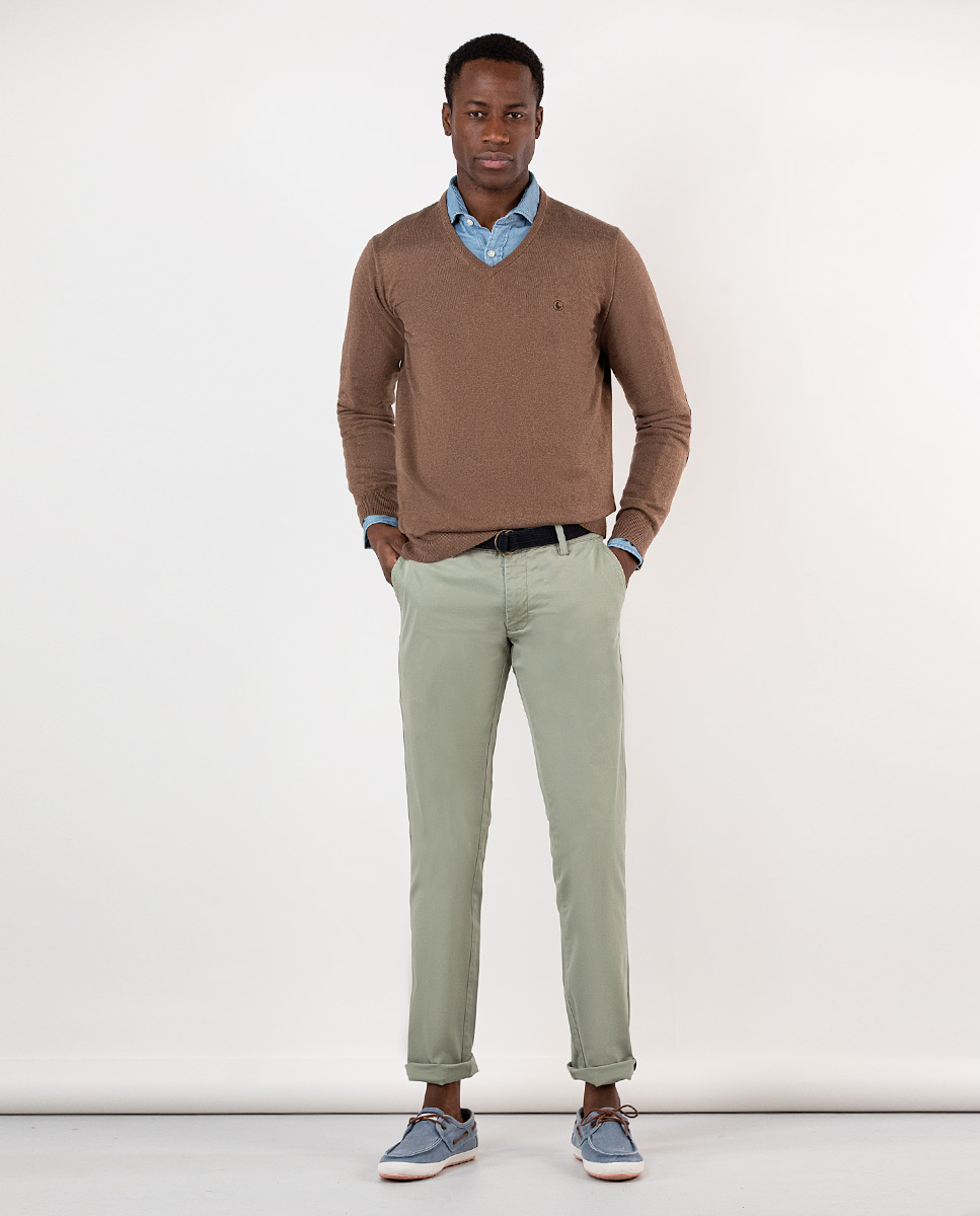 Pantalón Chino Básico Verde