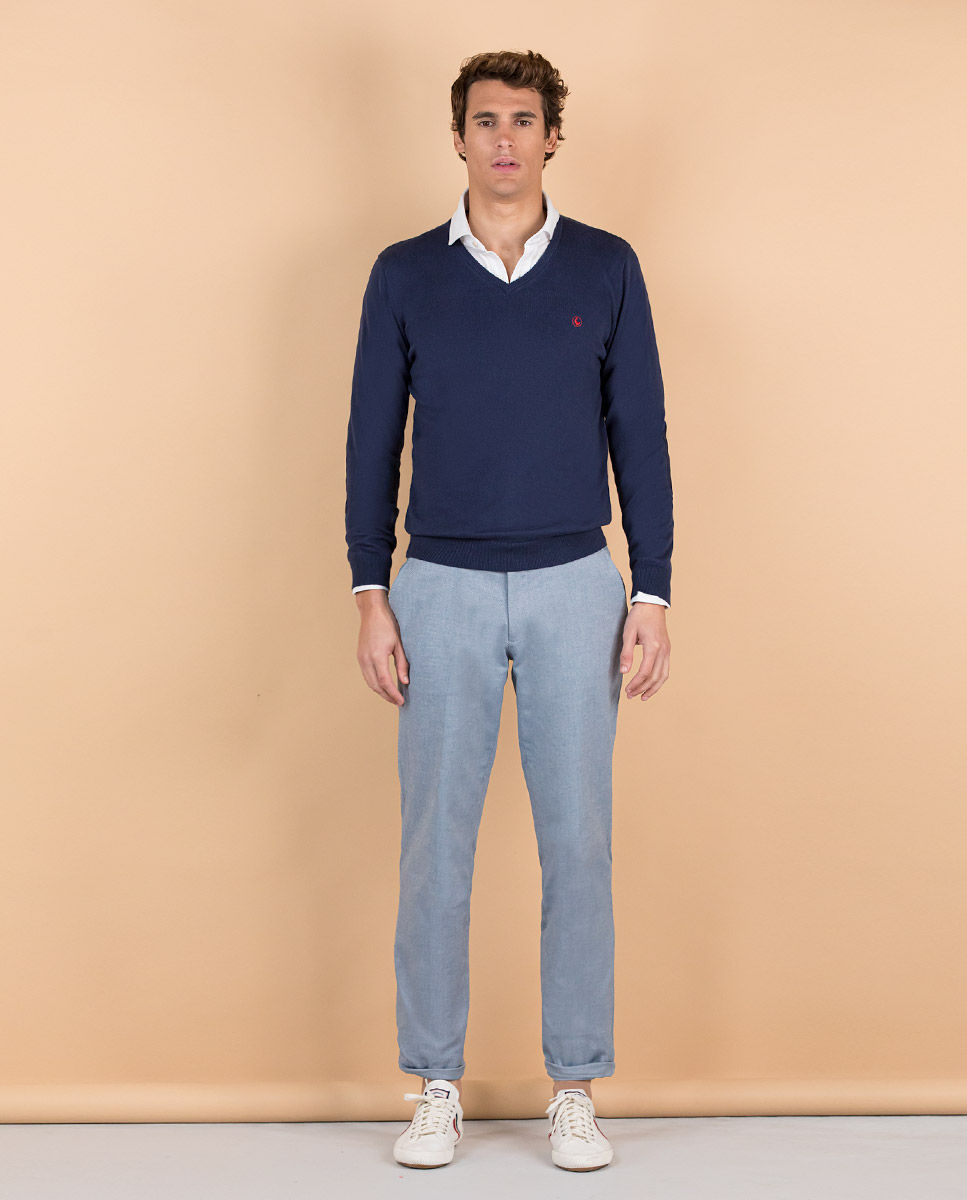 Pantalón Coordinado Panama Oxford Azul