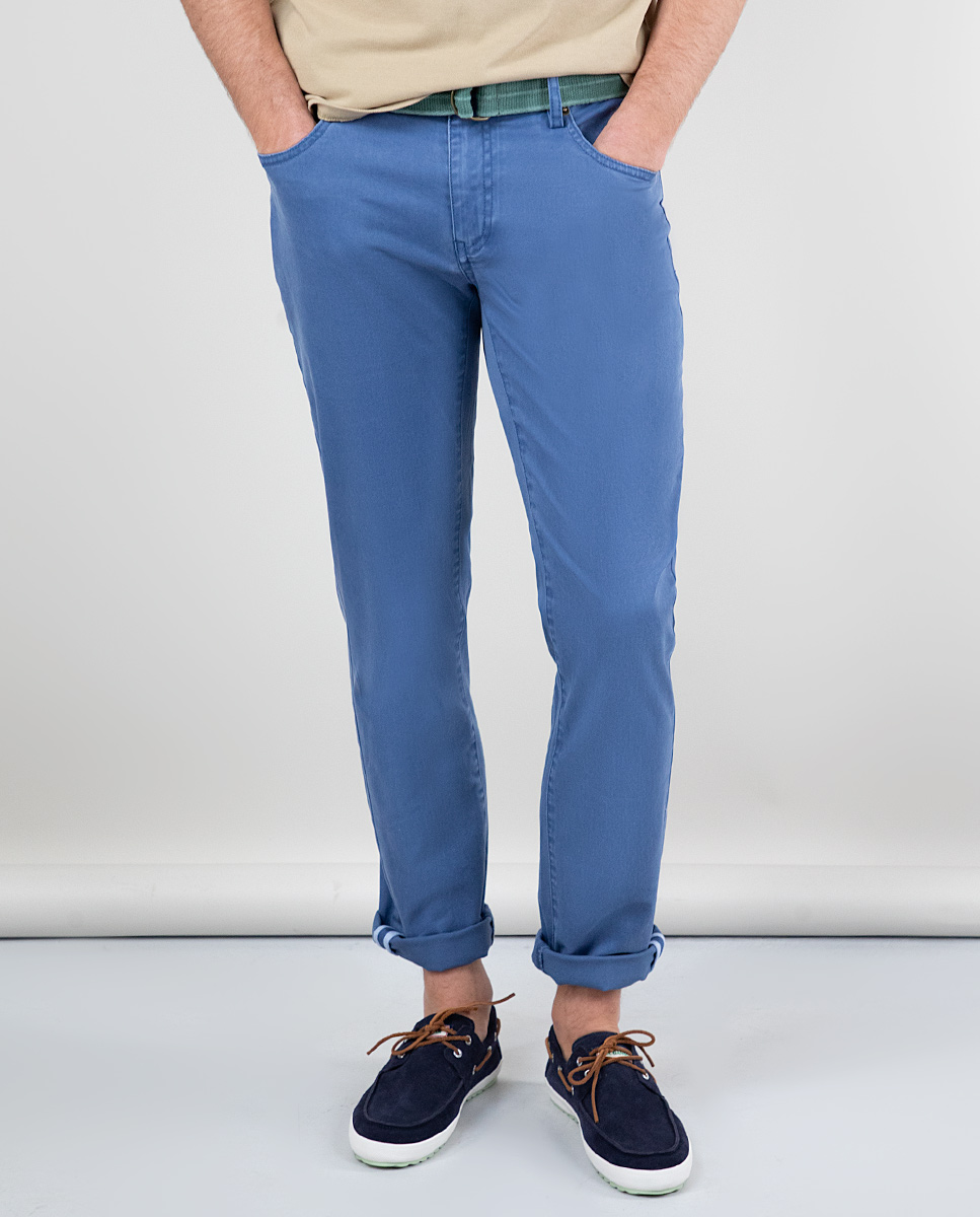 Medium Blue 5-Pocket Trousers