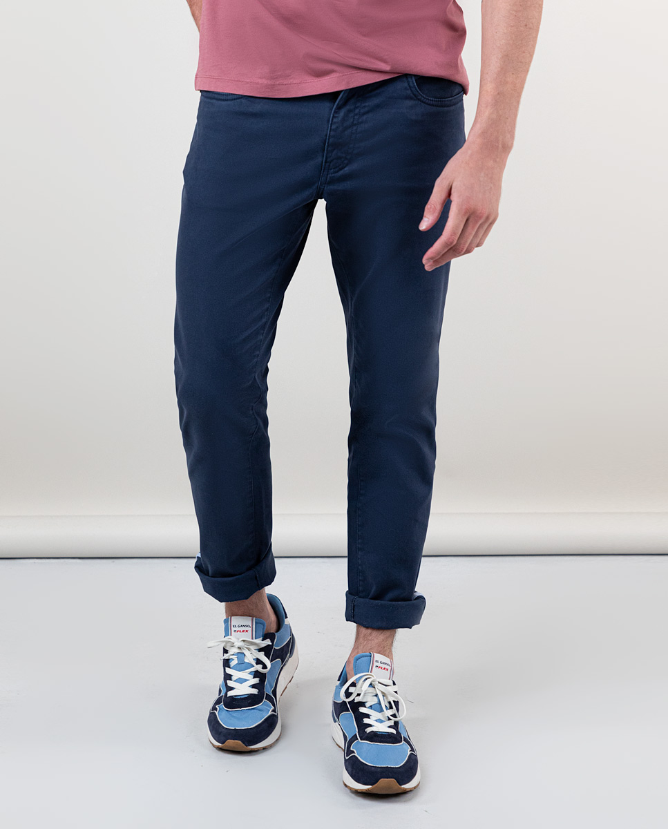 Navy 5-Pocket Trousers