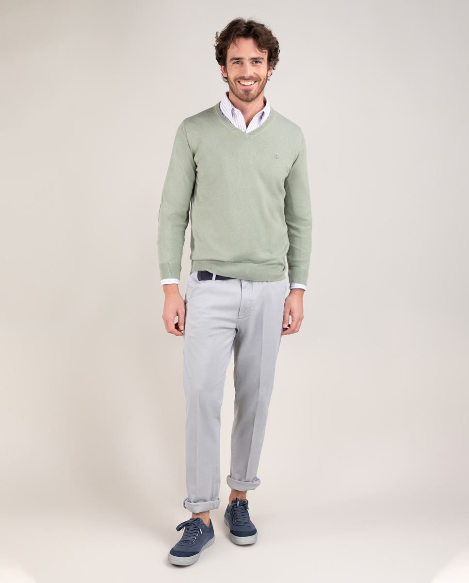 Pantalón Chino Básico Gris