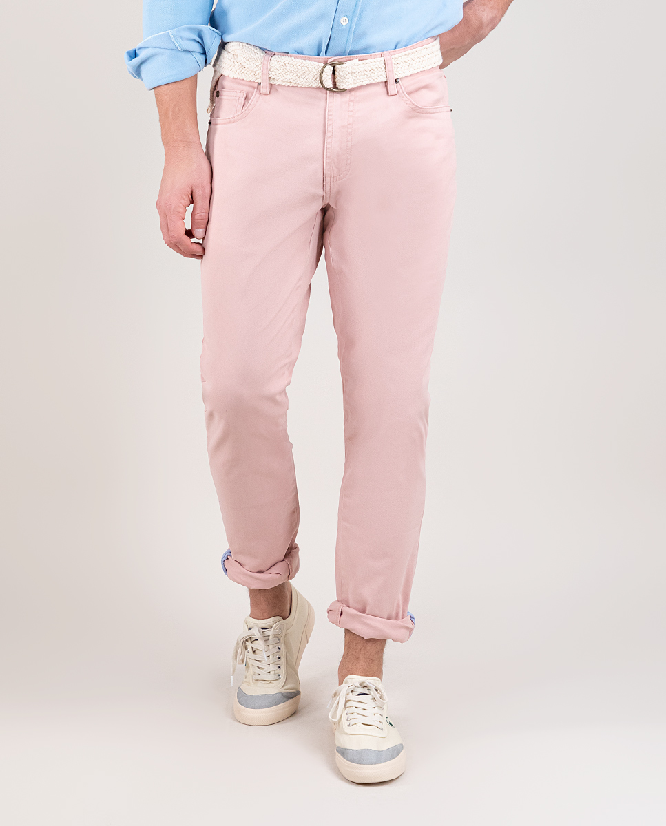 Pink 5-Pocket Trousers