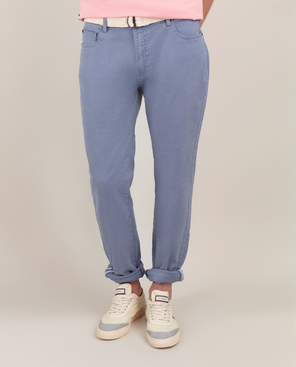 Blue 5-Pocket Trousers