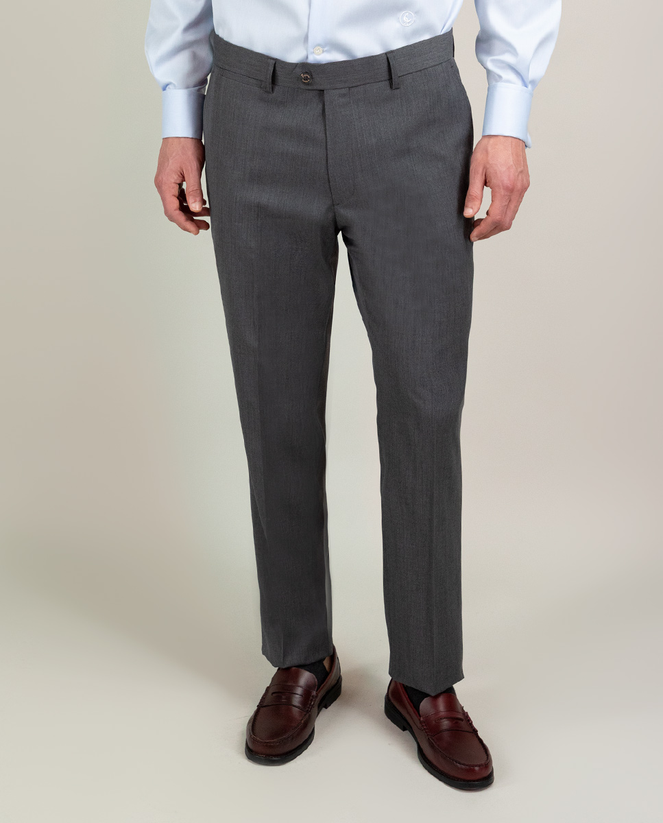 Grey Solid-Coloured Washable Trouser Separate