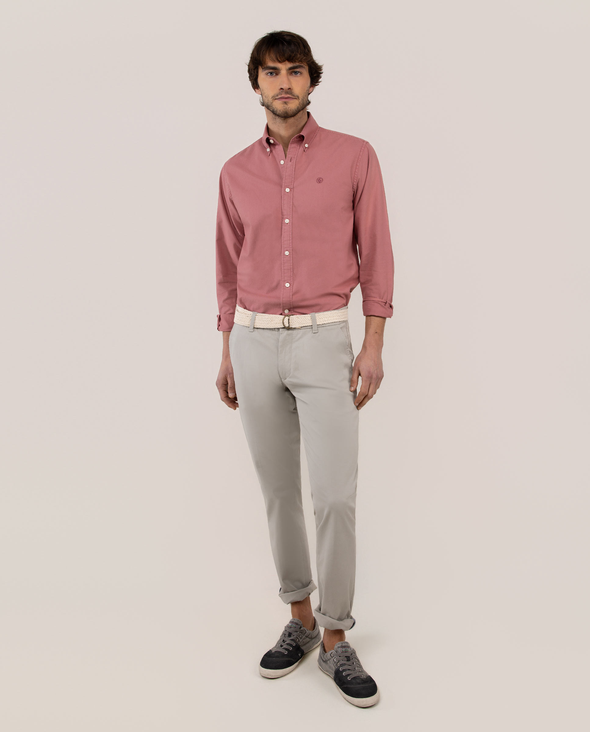 Basic Light Green Chino Trousers