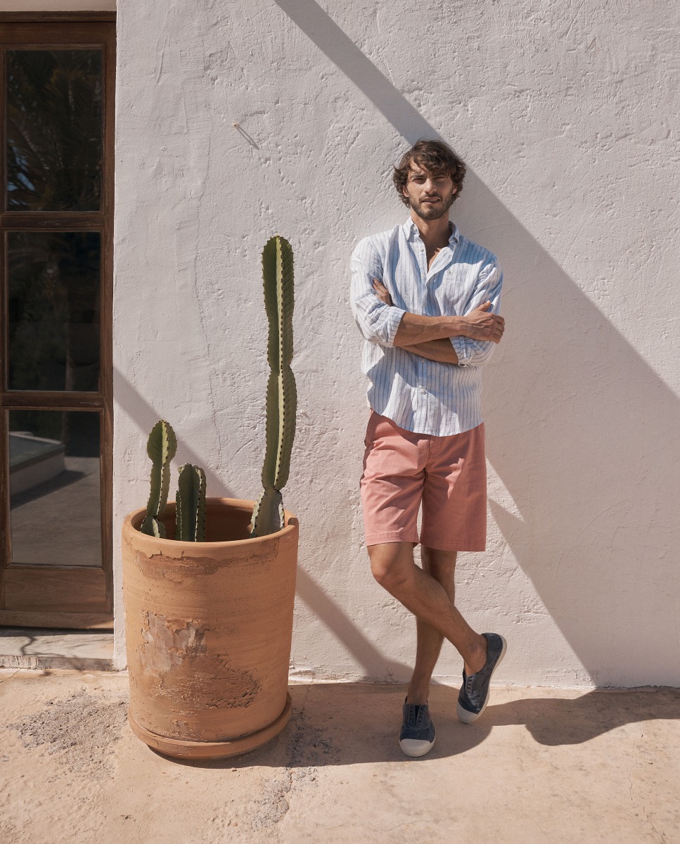 Basic Red Bermuda Shorts