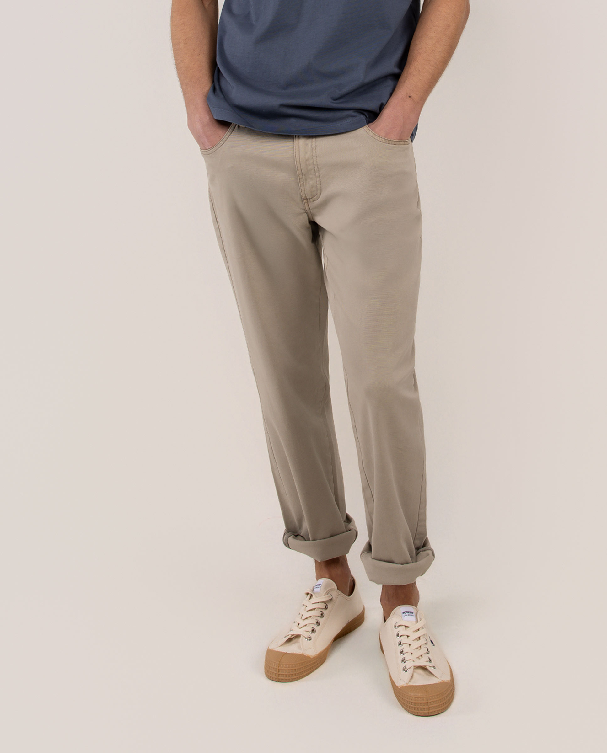 Tan 5-Pocket Trousers