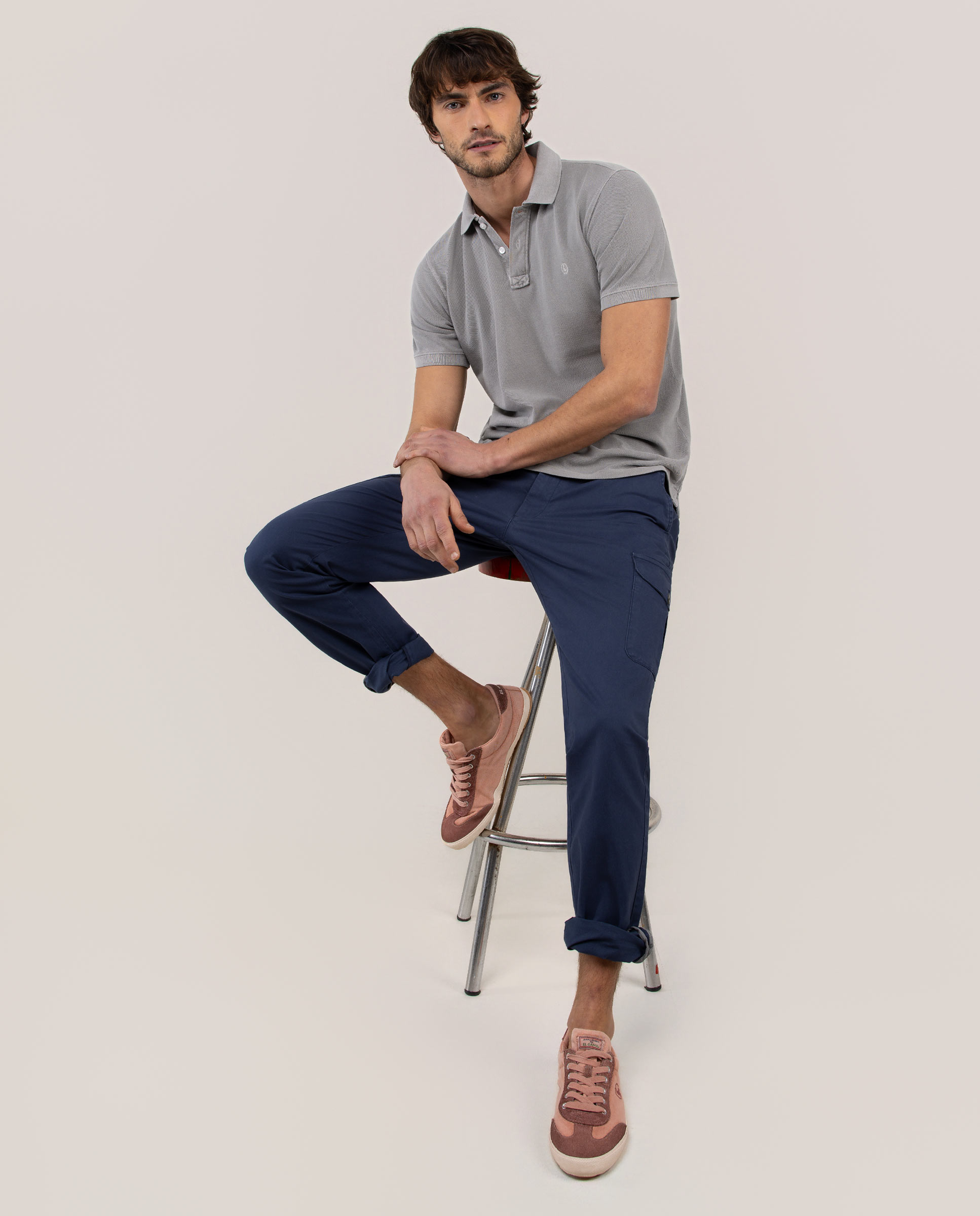 Navy Cargo Trousers