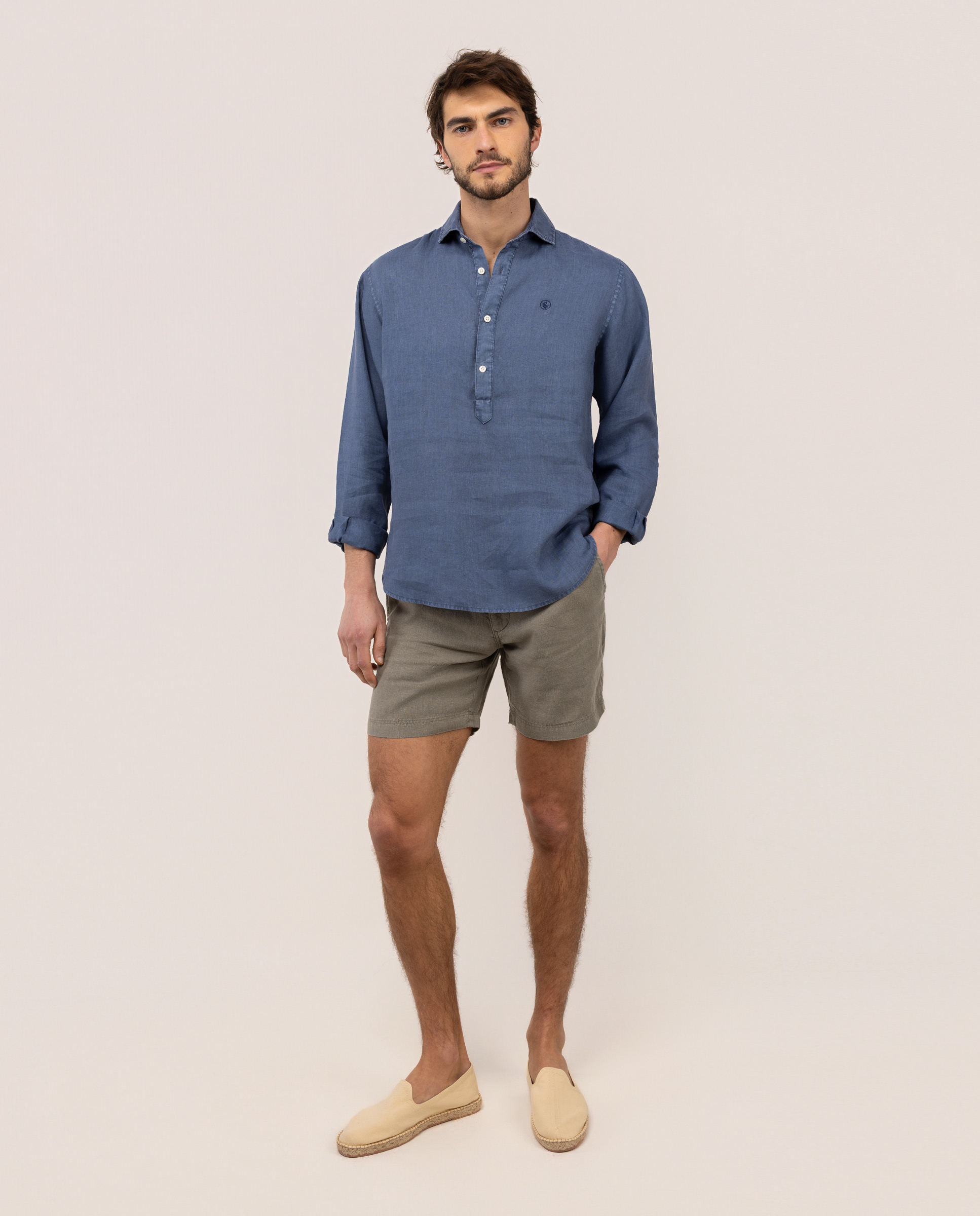 Bermuda Cordones Lino Verde