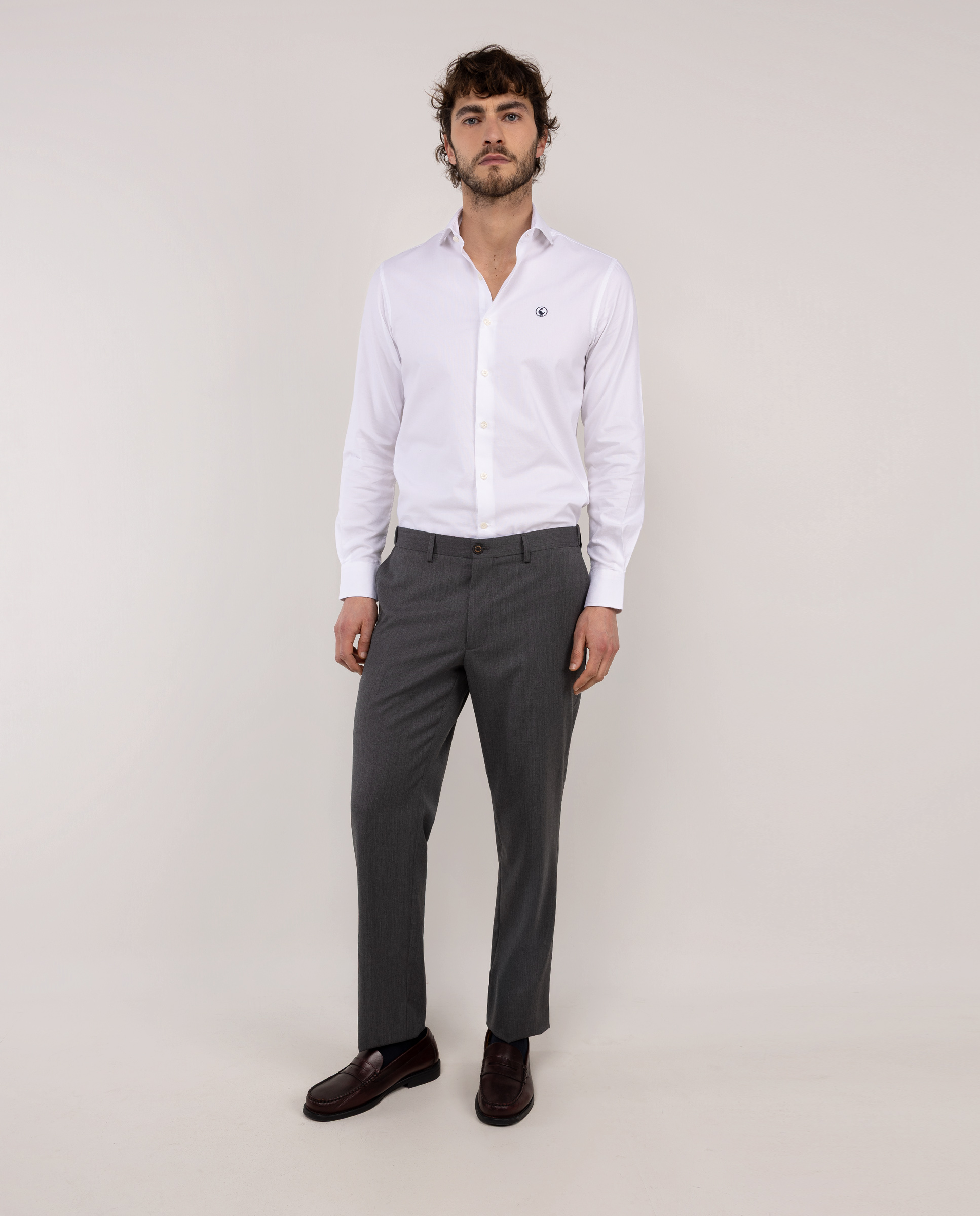 Plain Gray Formal Suit Trousers