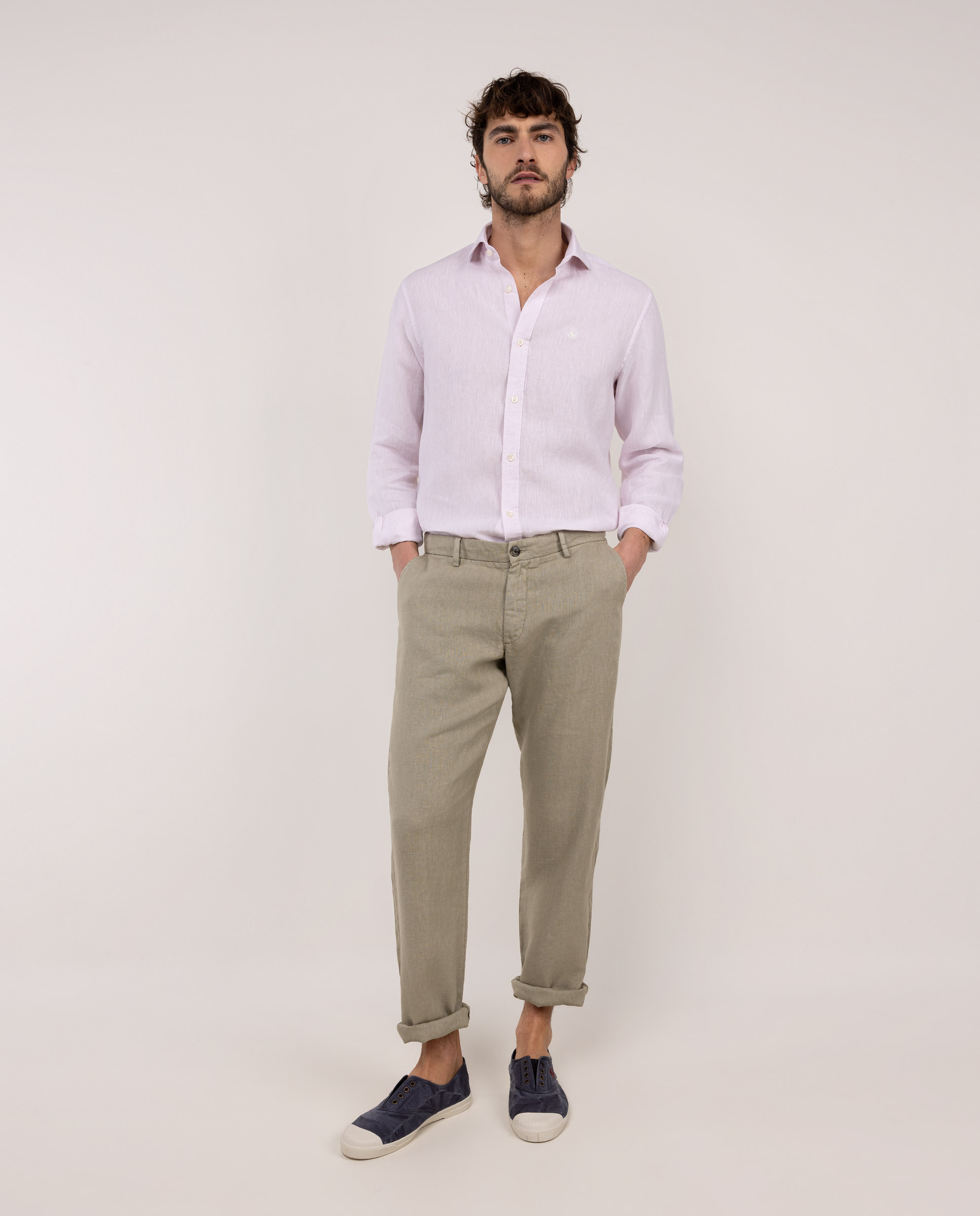 Pantalón Lino Verde Claro