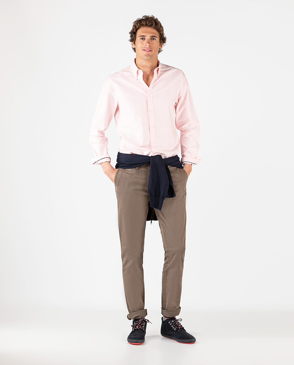 Pantalón Chino Básico Marrón