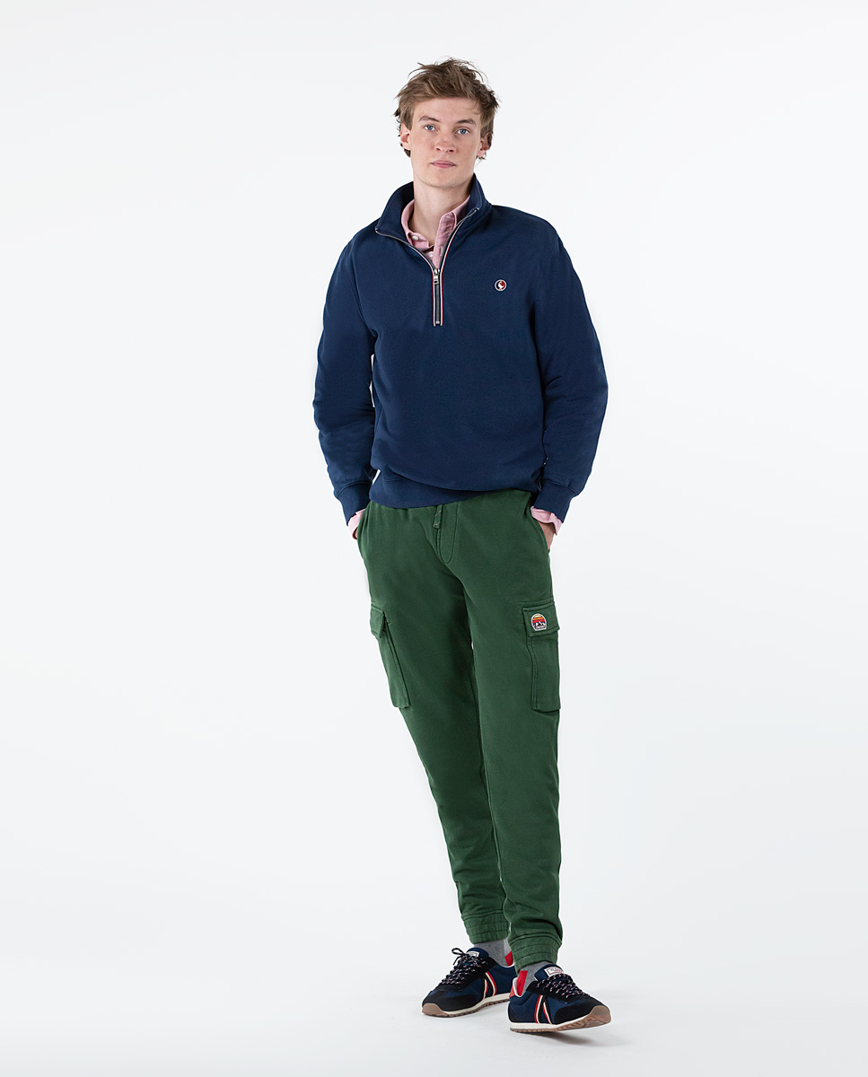 Pantalón Felpa Cargo Verde