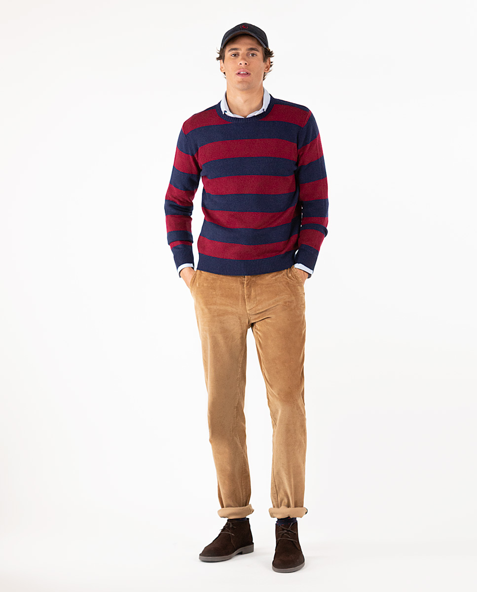 Beige Corduroy Chinos