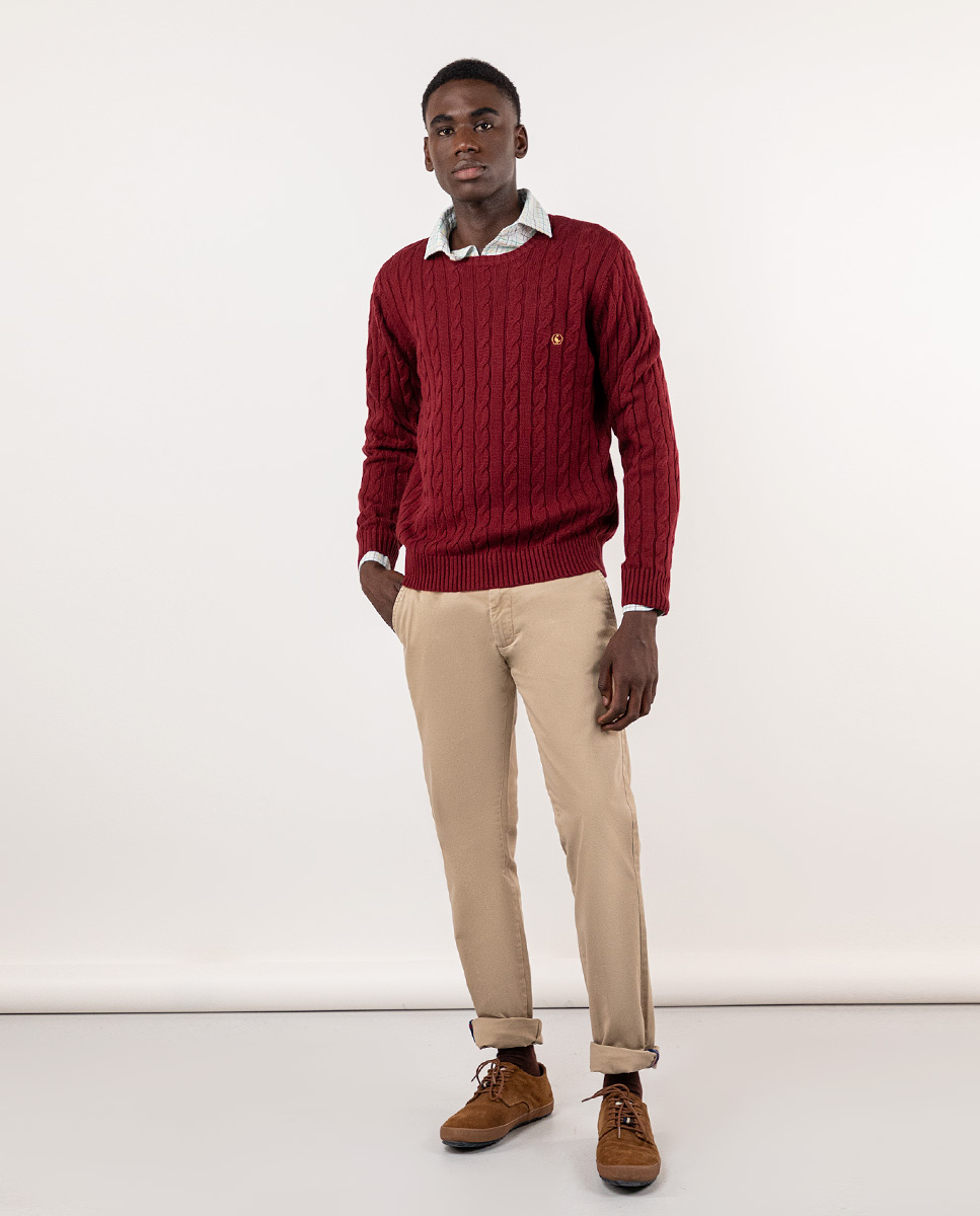 Pantalón Chino Básico Beige