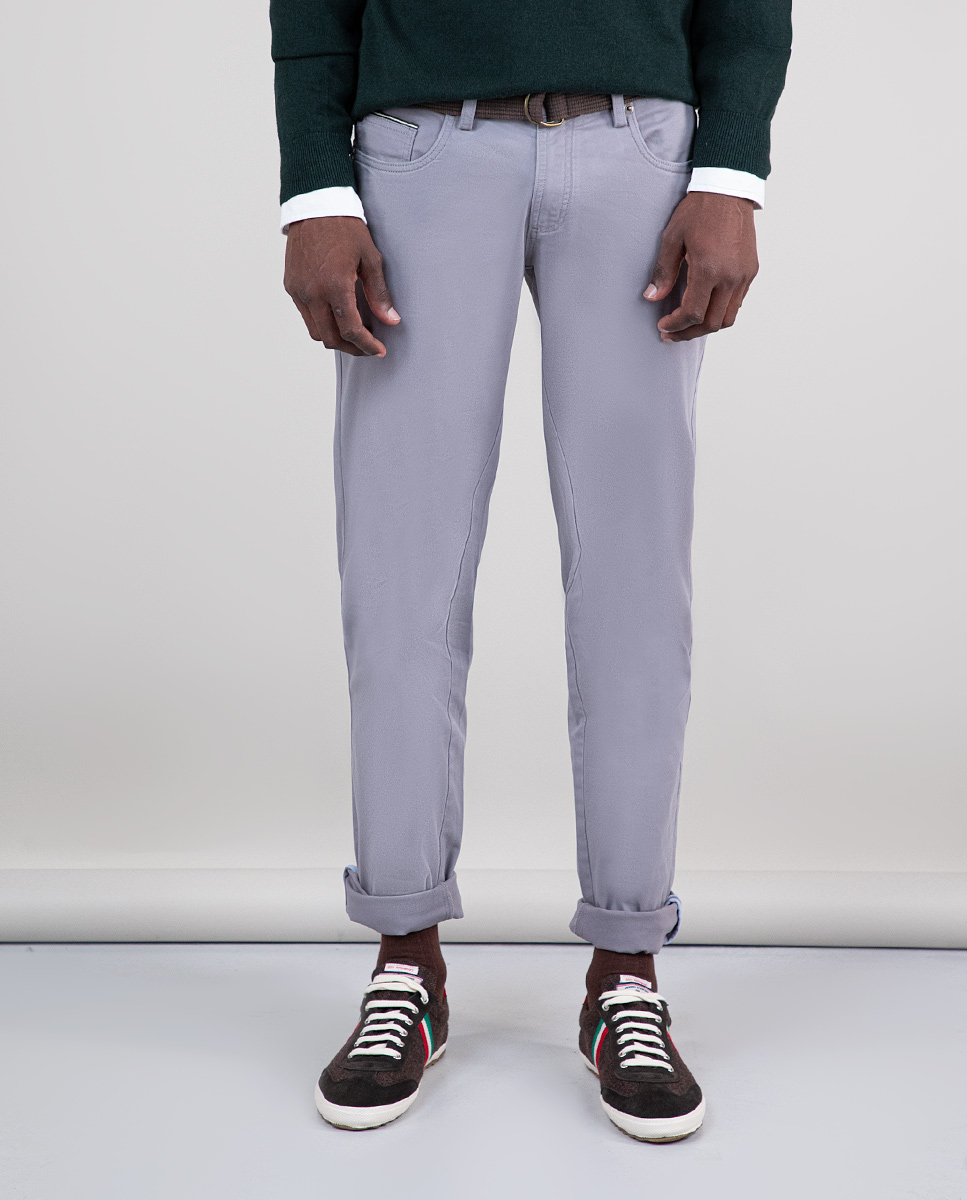 Grey 5-Pocket Trousers