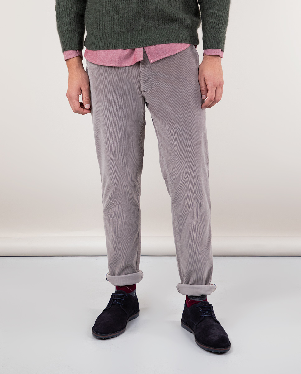Grey Corduroy Chinos