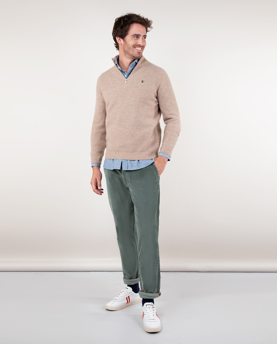 Green Corduroy Chinos
