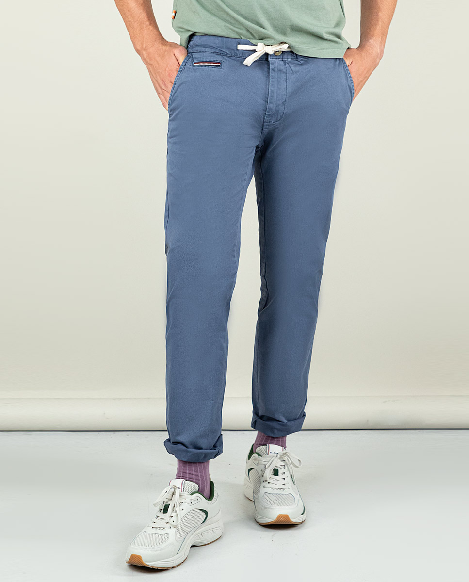 Blue Judo Trousers W Drawstrings