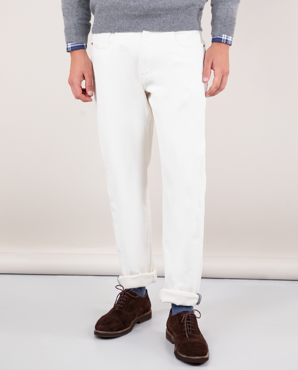 Pantalón Denim Crudo