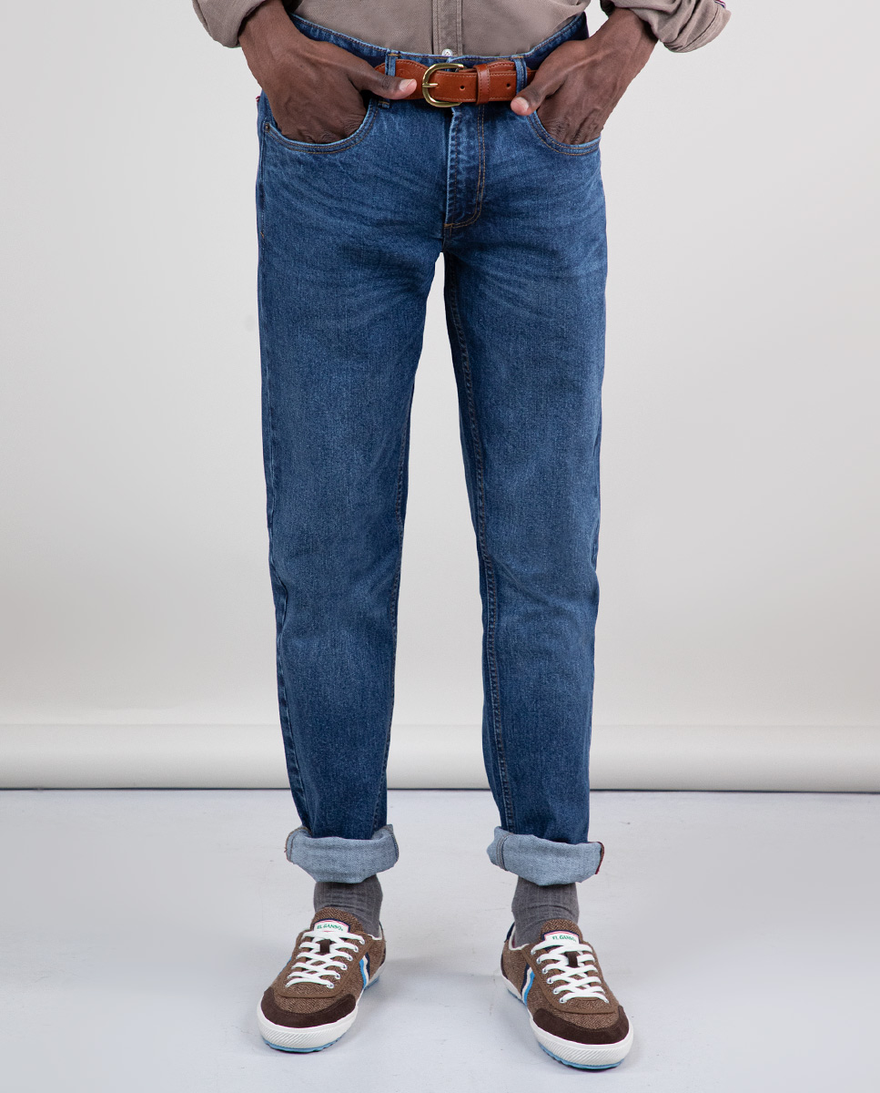 Pantalón Denim Marino