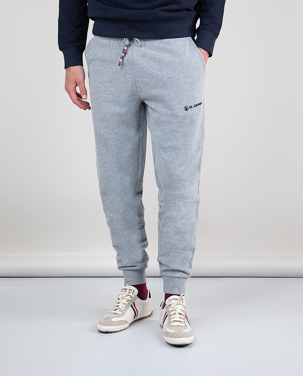 Pantalón Jogger Felpa Gris Melange