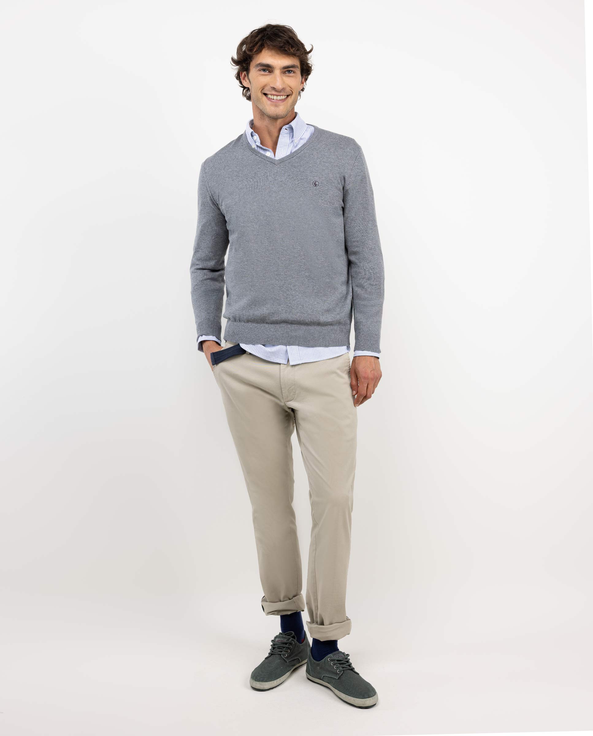 Pantalón Chino Beige Slim Fit