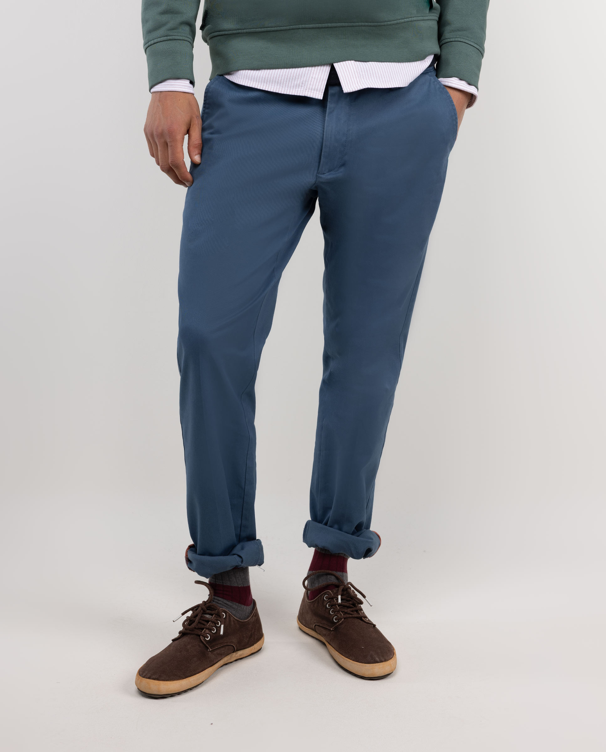 Pantalón Chino Azul Slim Fit