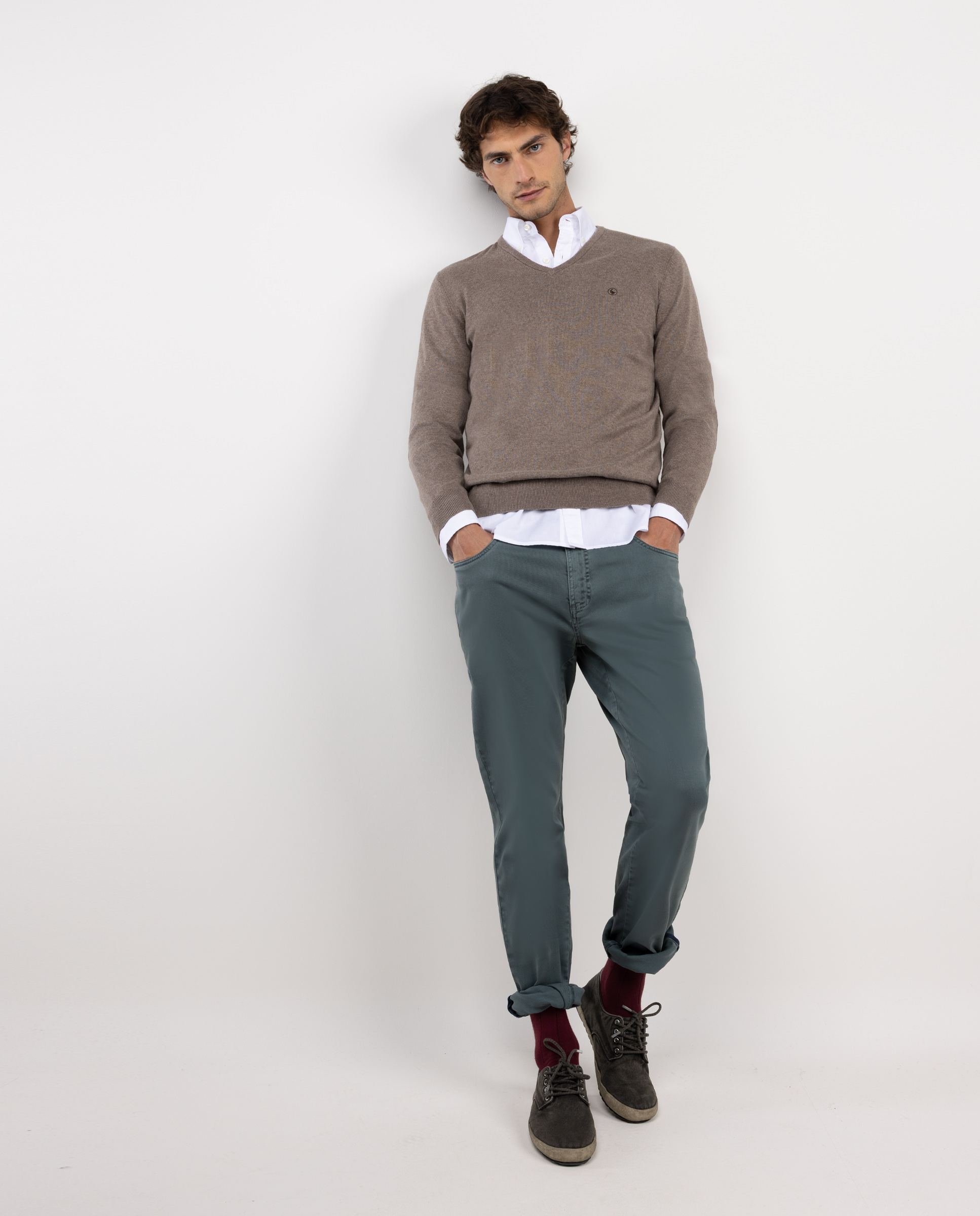 Pantalón 5 Bolsillos Azul Slim Fit