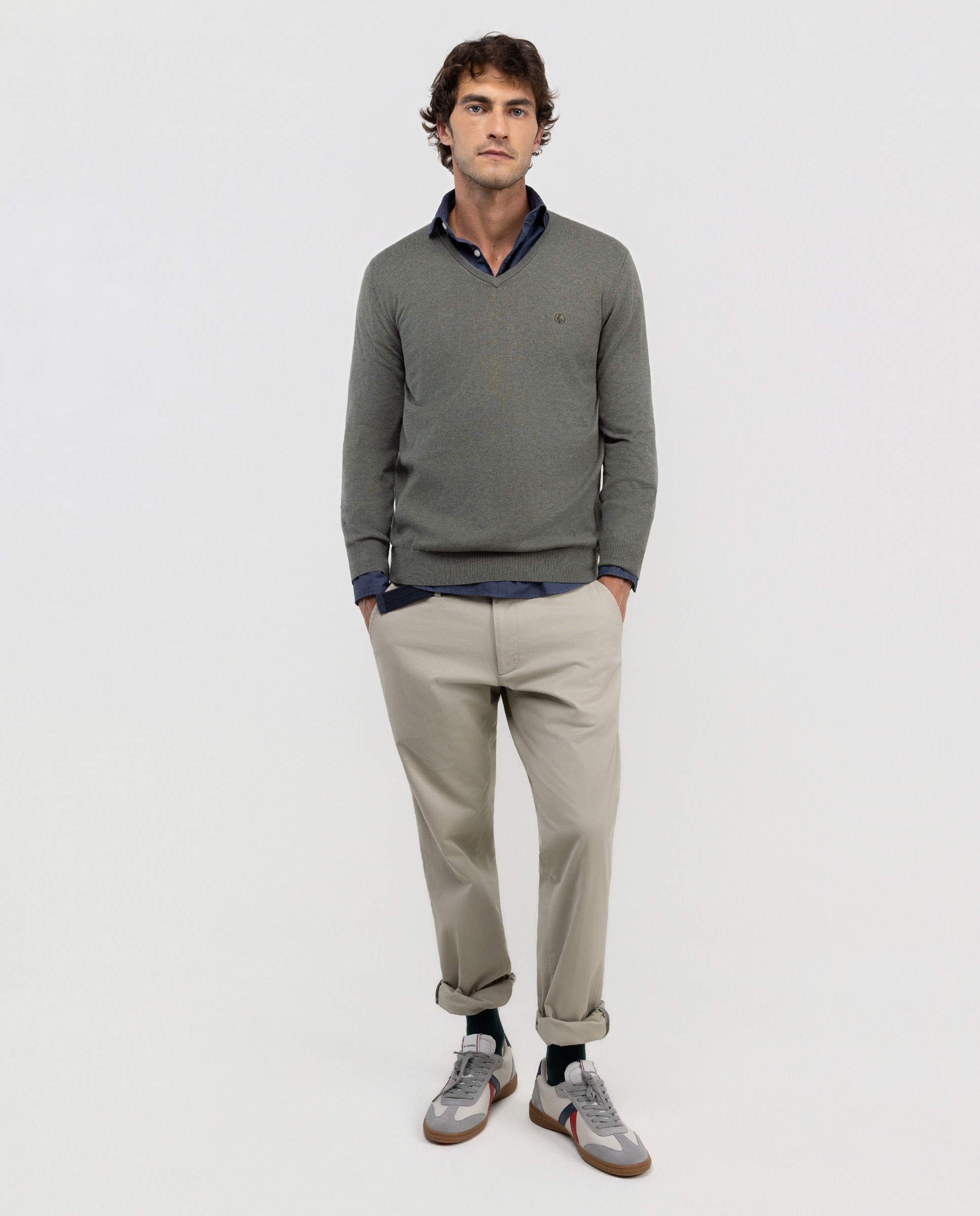 Beige Regular Fit Chinos