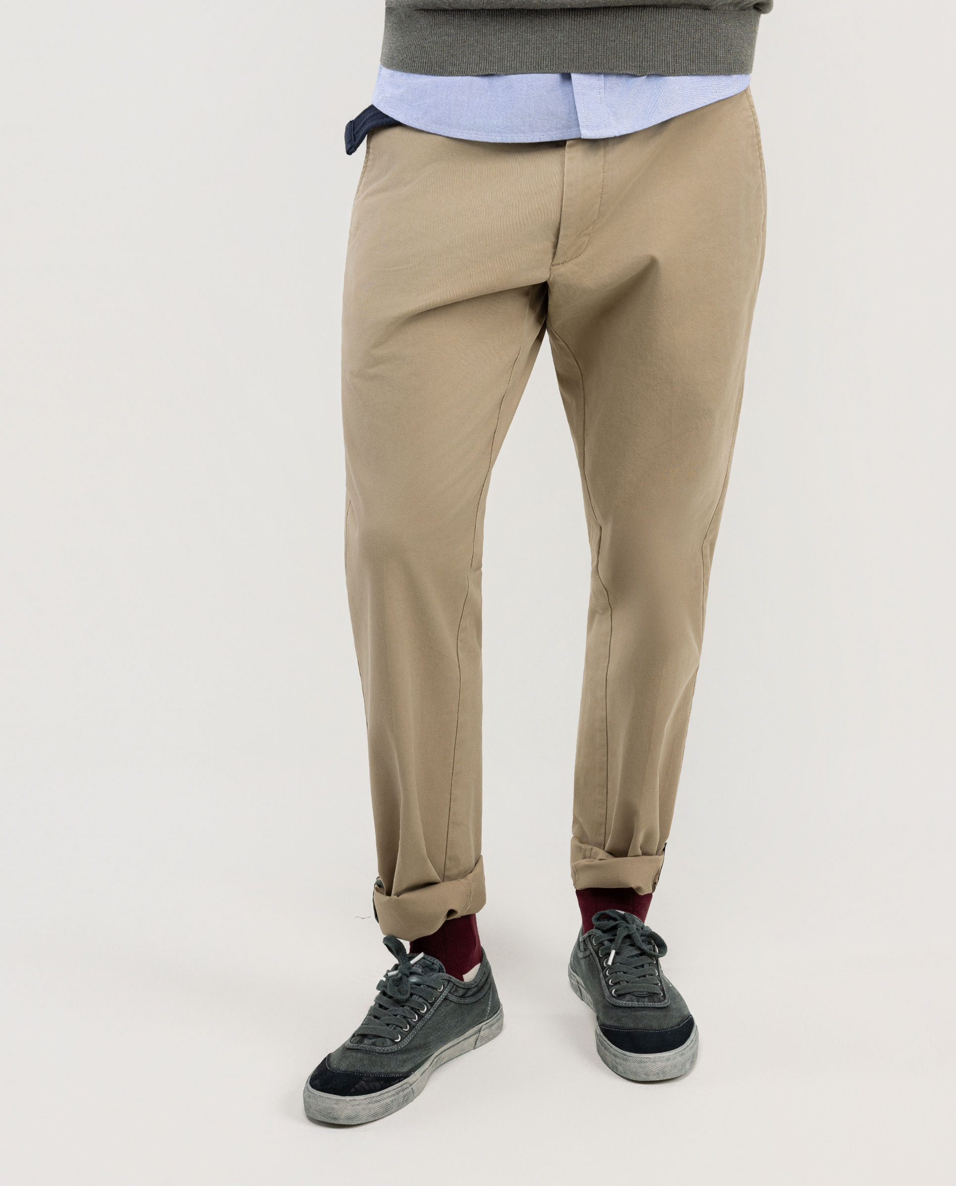 Tan Regular Fit Chinos