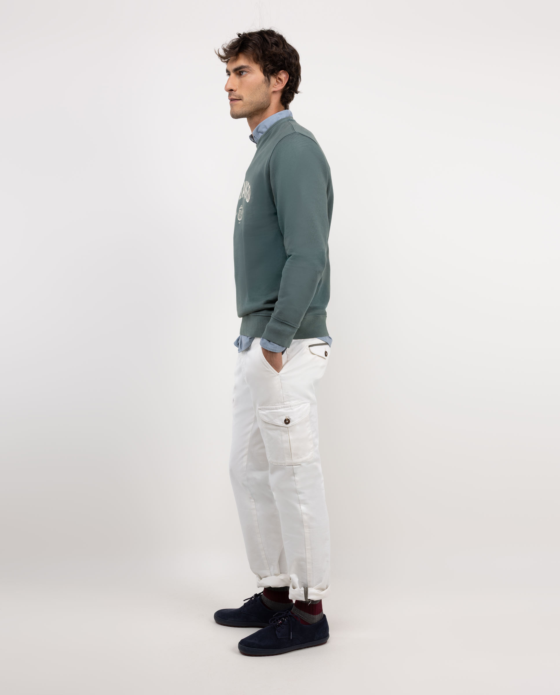 Stone Cargo Trousers