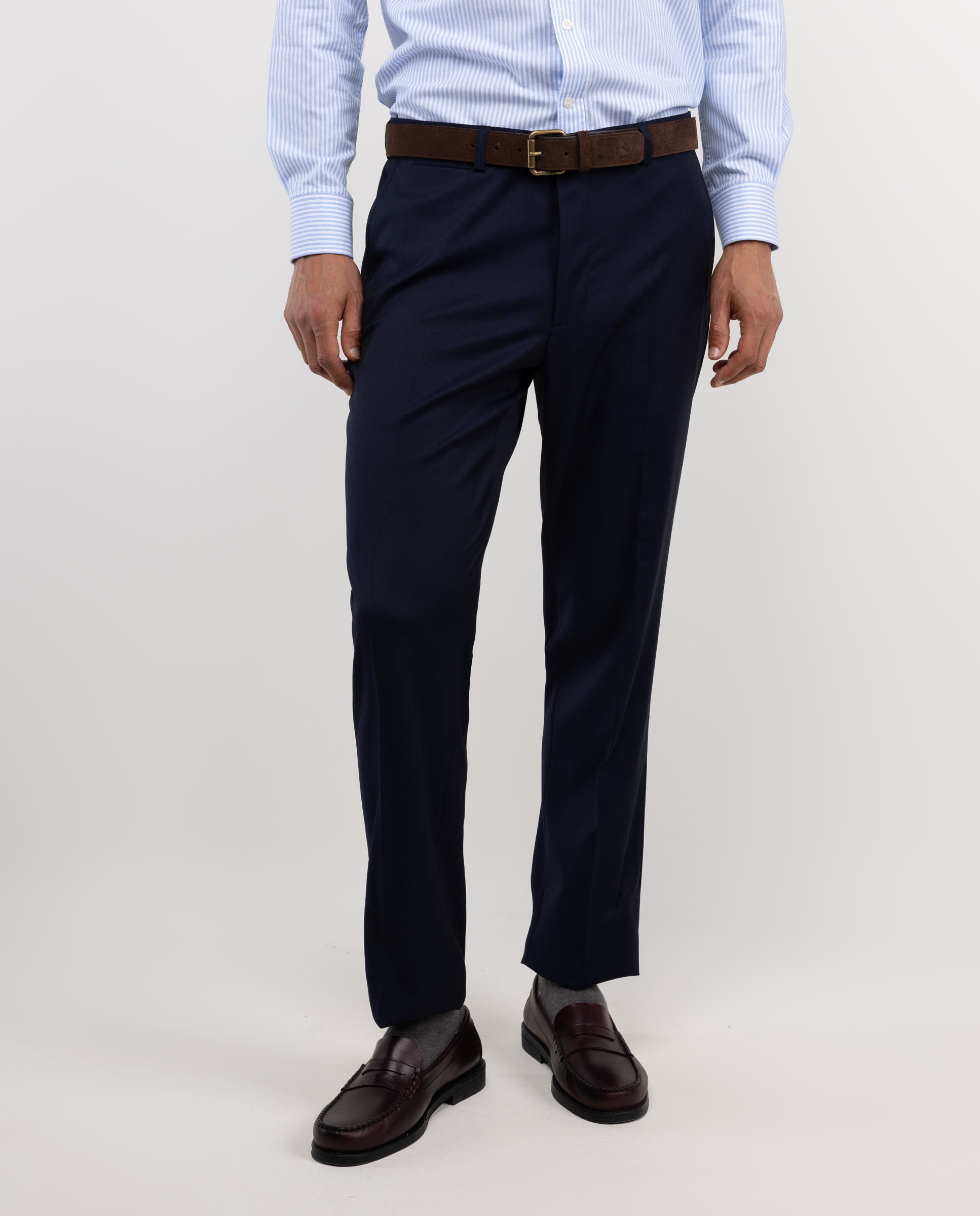 Navy Solid-Coloured Washable Trouser Separate