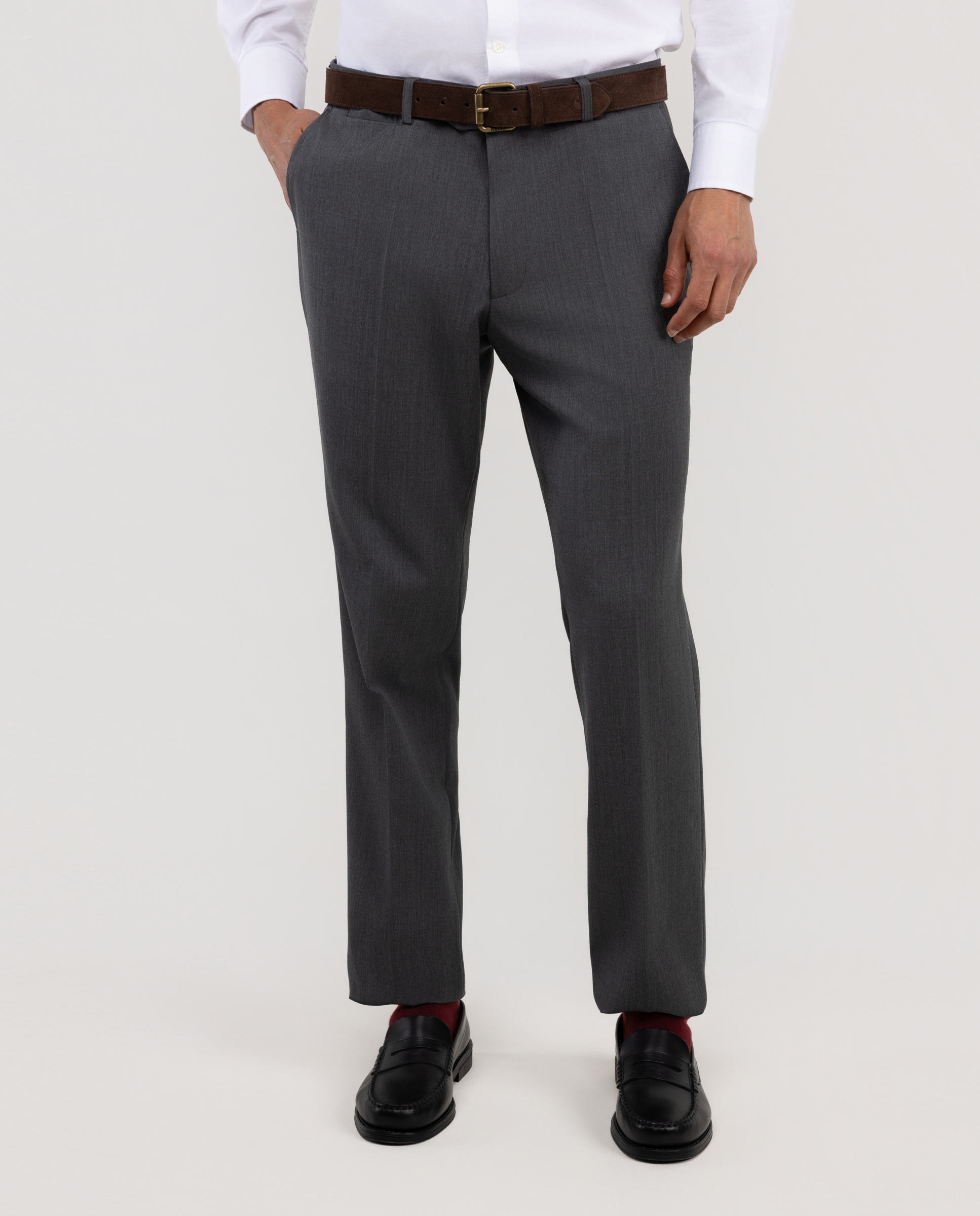 Grey Solid-Coloured Washable Trouser Separate