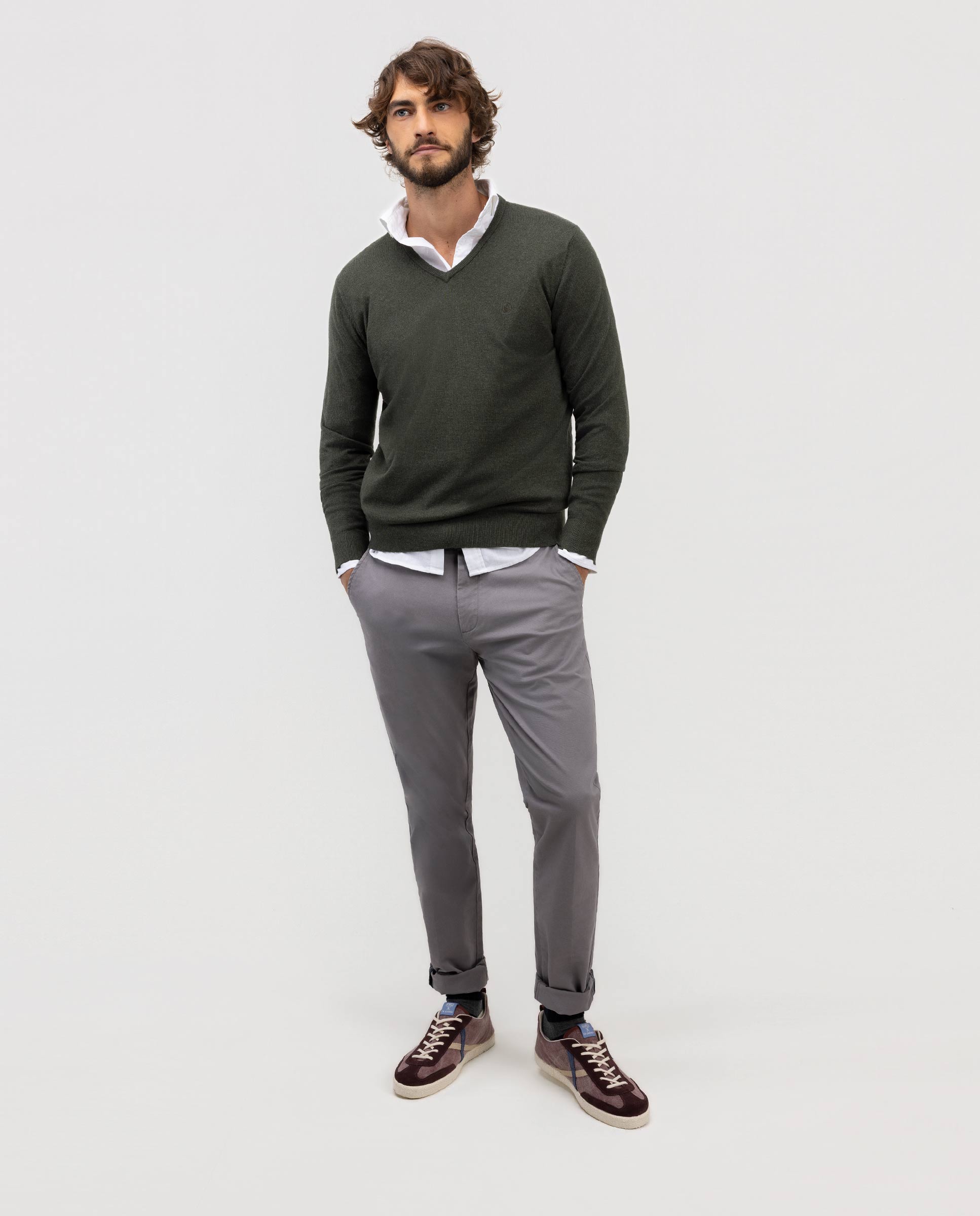 Pantalón Chino Gris Slim