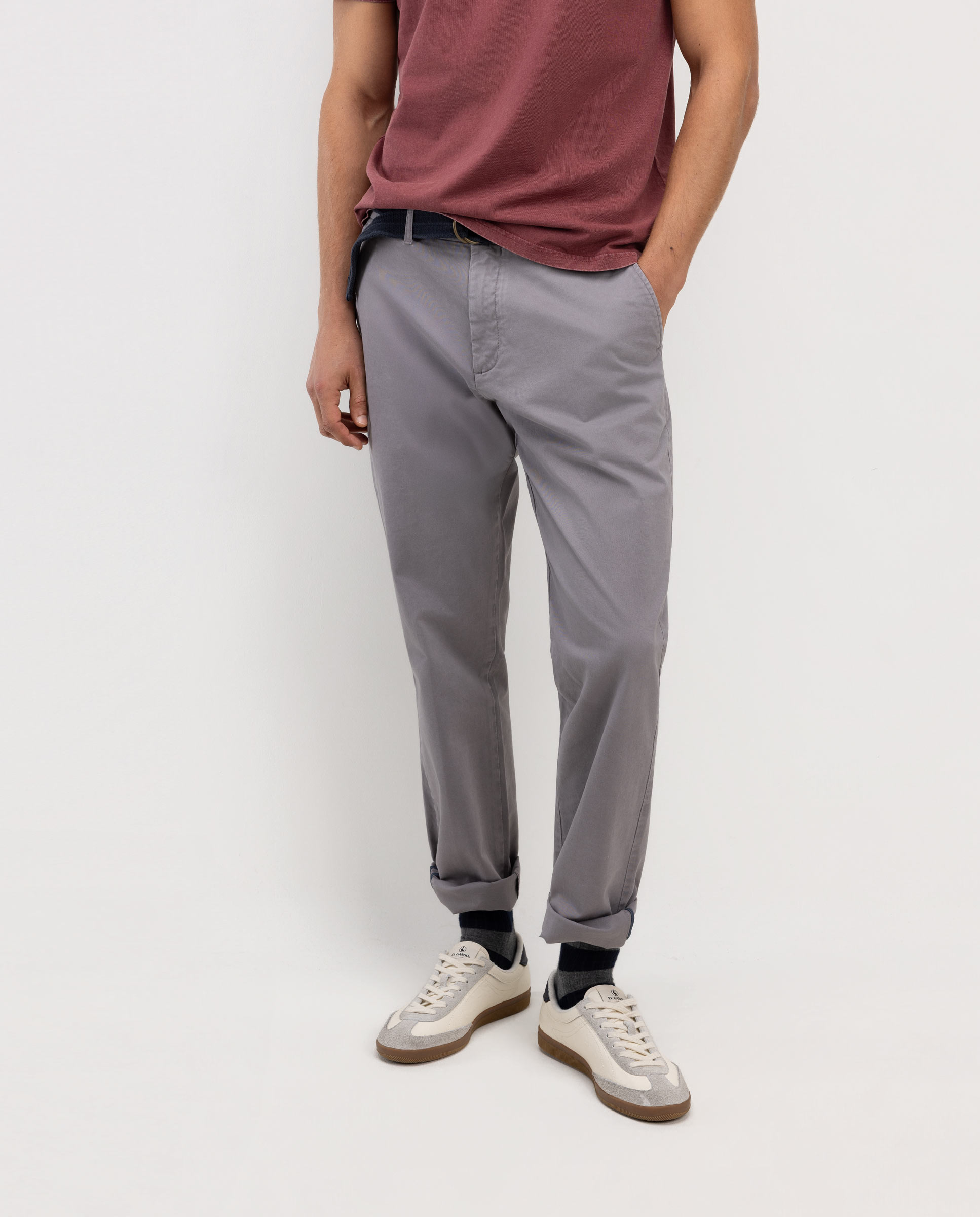 Pantalón Chino Regular Gris Antracita