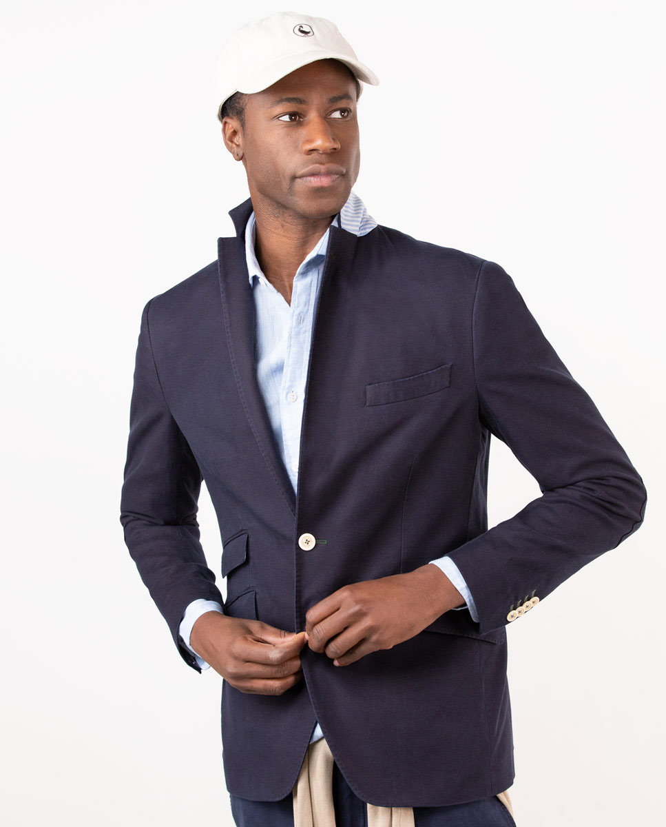 Americana Algodón Lavado Marino