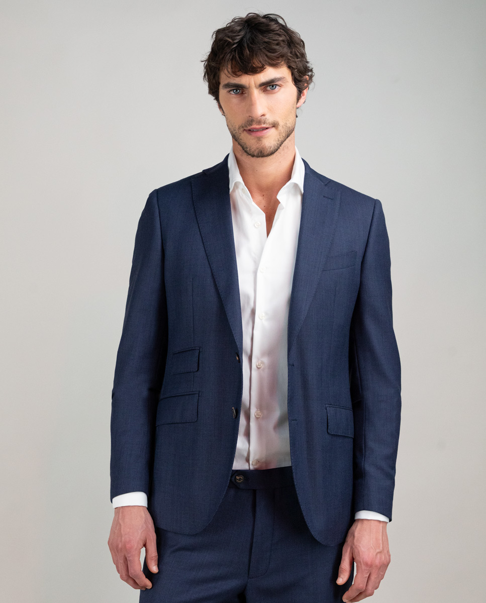 Navy Birdseye Jacket Separate