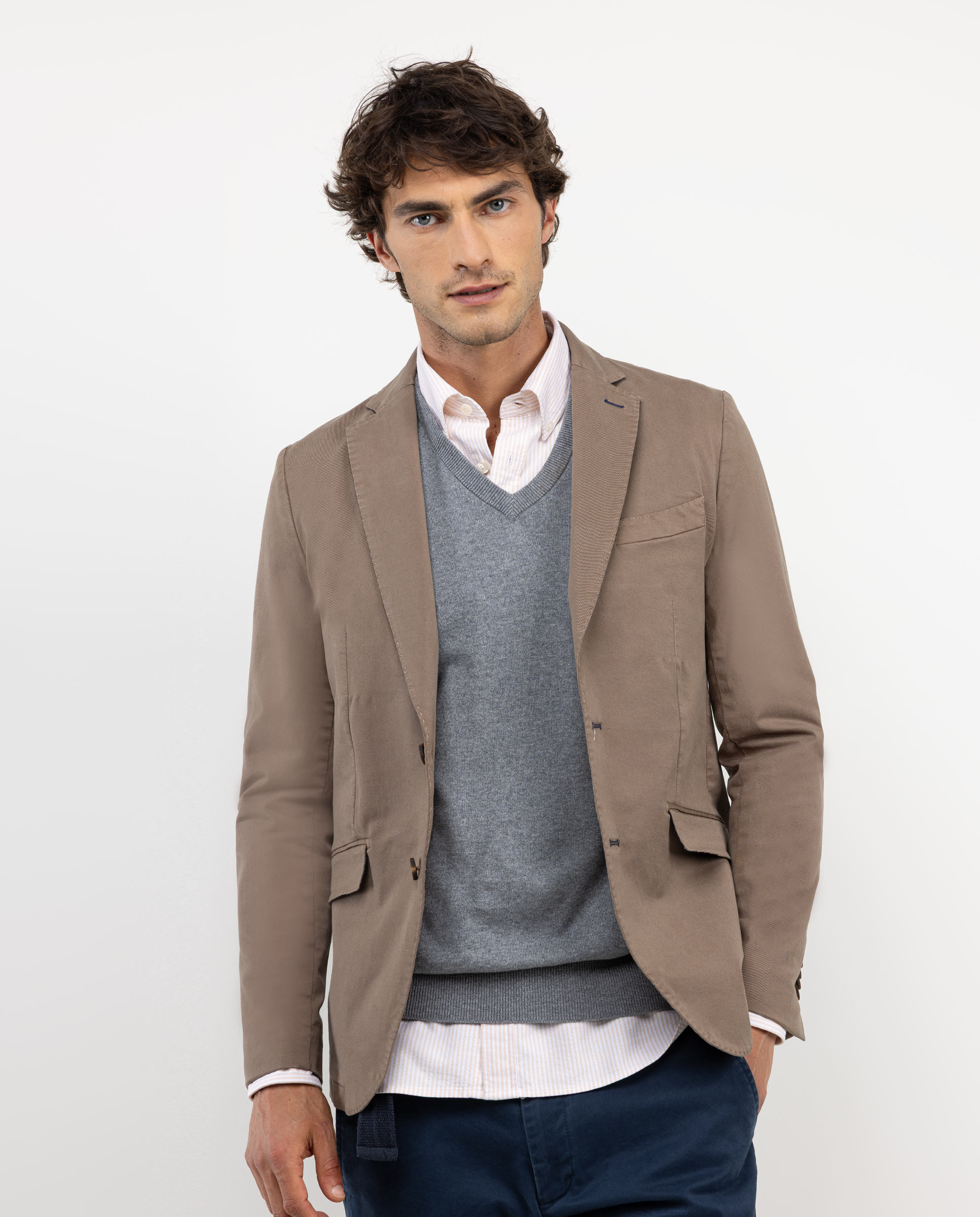 Americana Twill Tinte en Prenda Beige