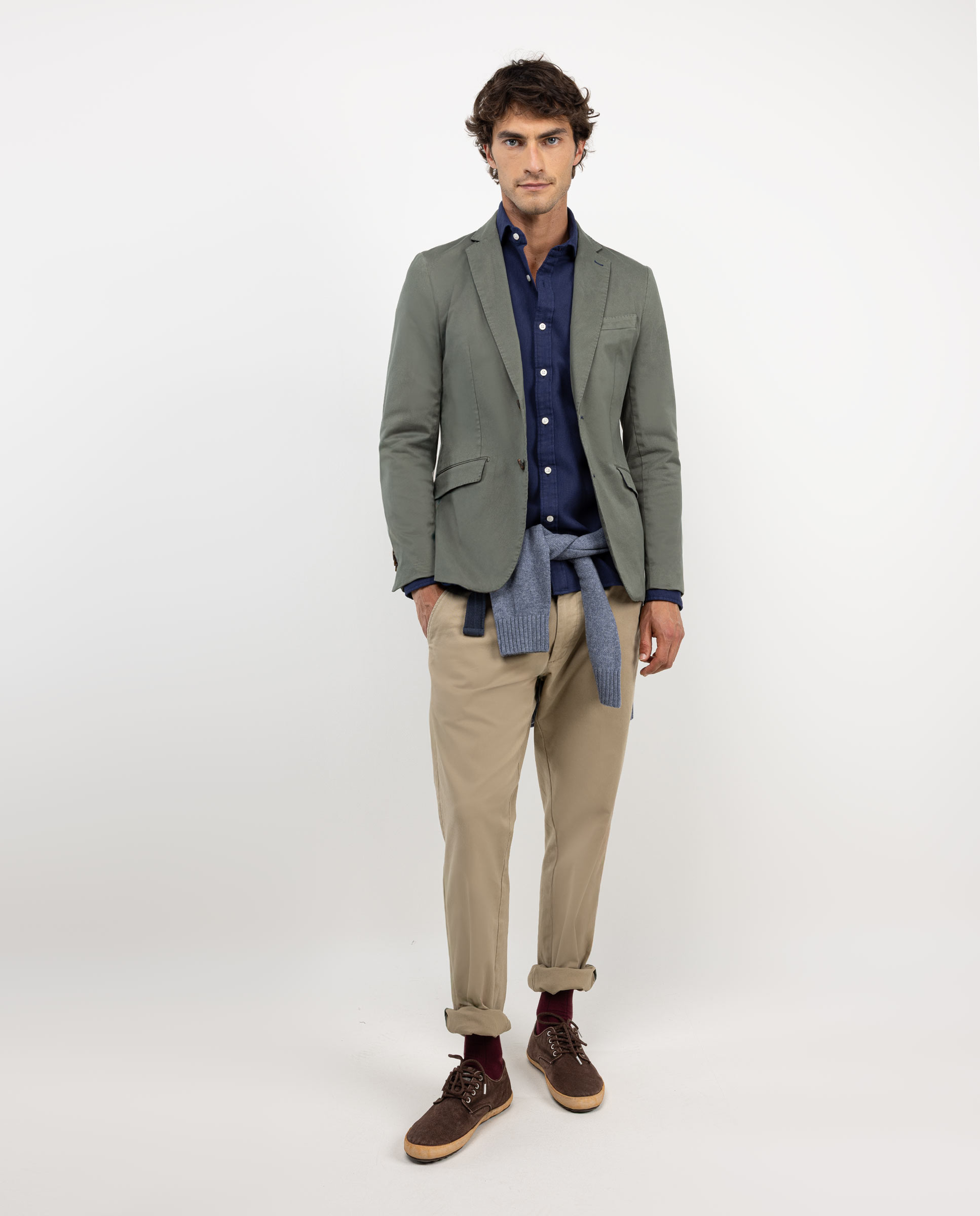 Americana Twill Tinte en Prenda Verde