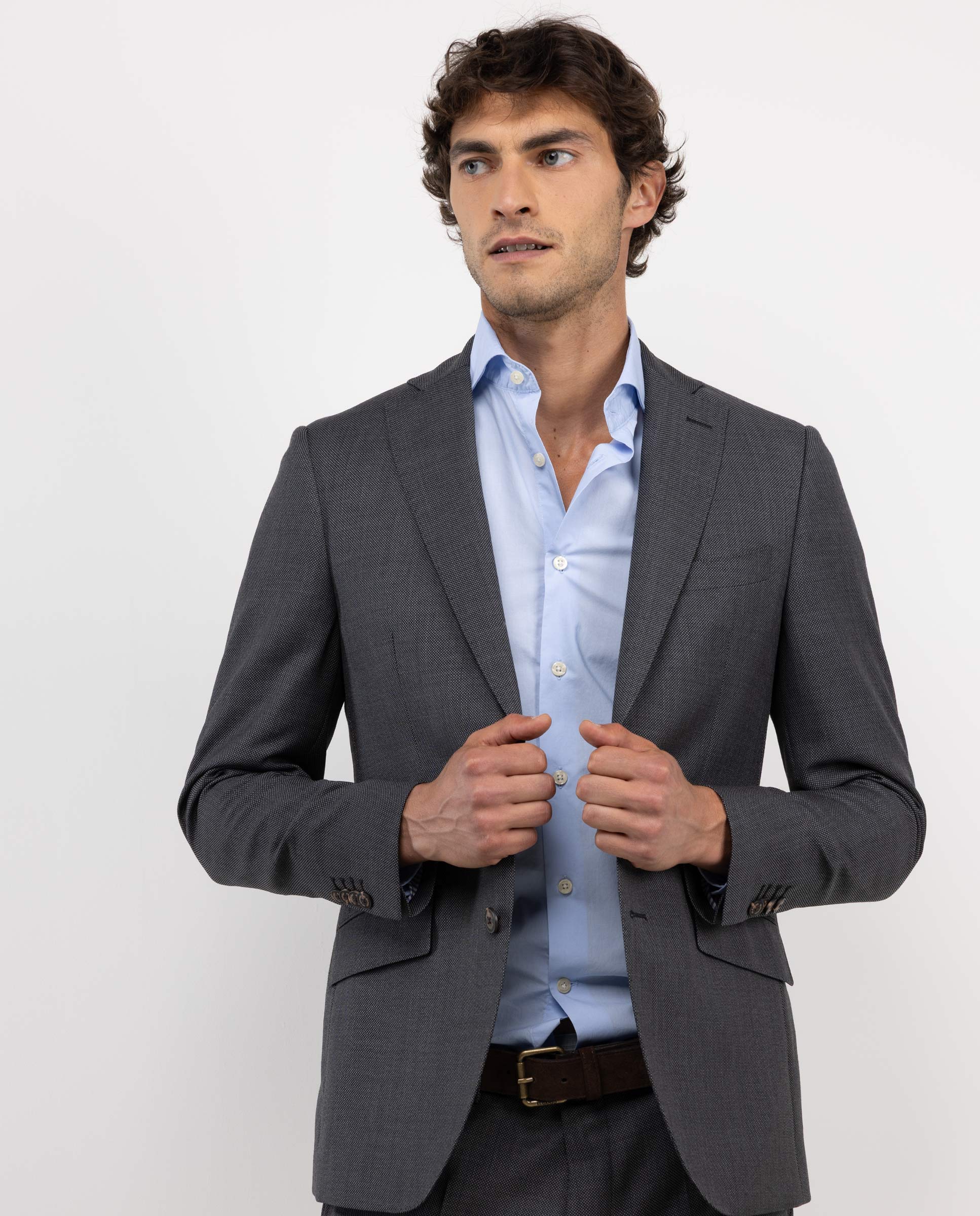 Grey Birdseye Jacket Separate